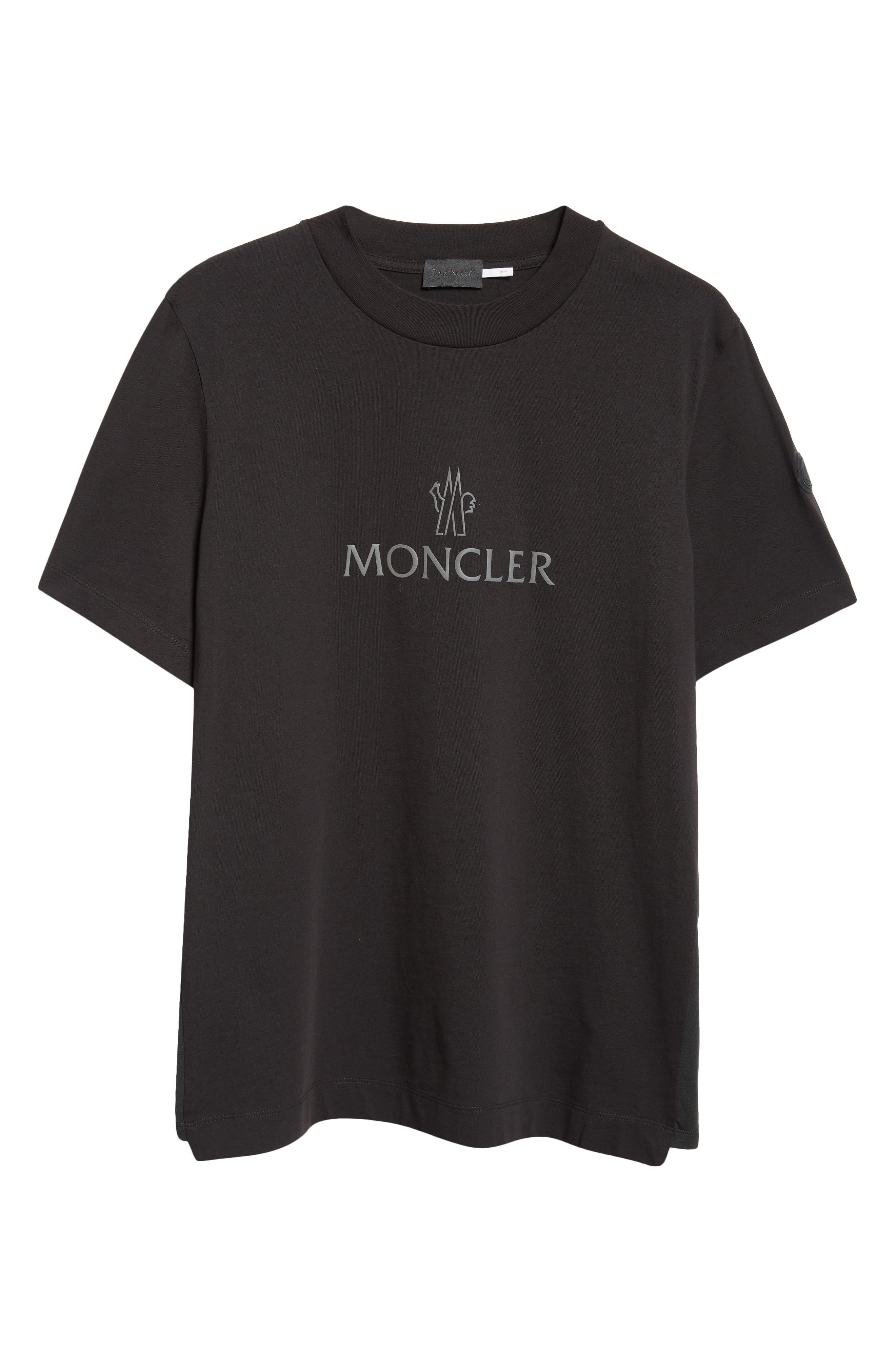 Moncler Logo Embellished T-Shirt in Black at Nordstrom - 5