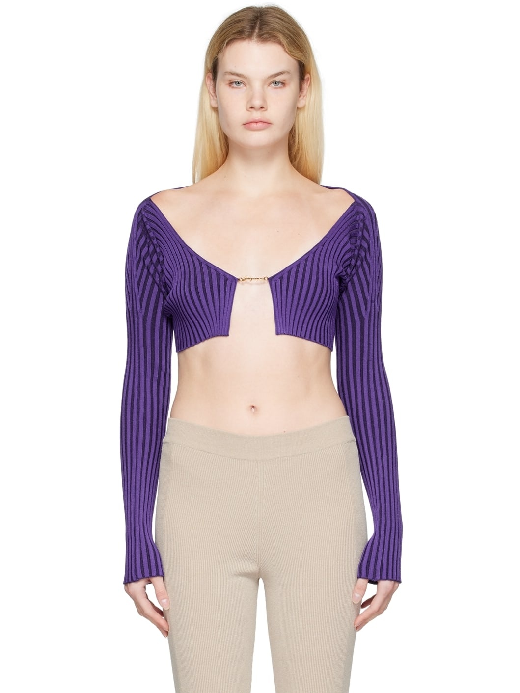 Purple 'La maille Pralù' Cardigan - 1