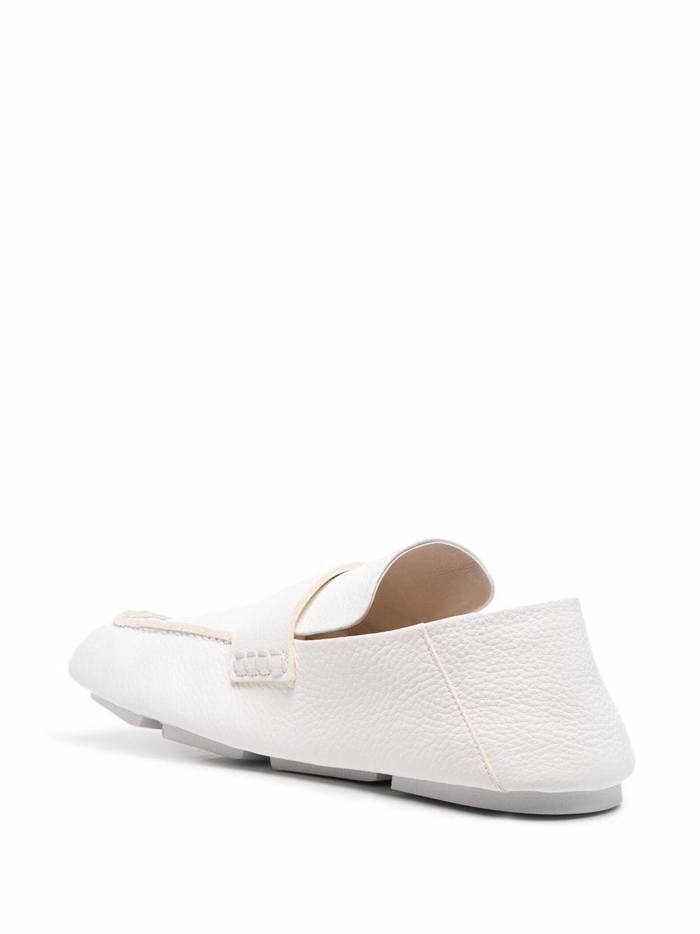 almond-toe leather loafers - 3