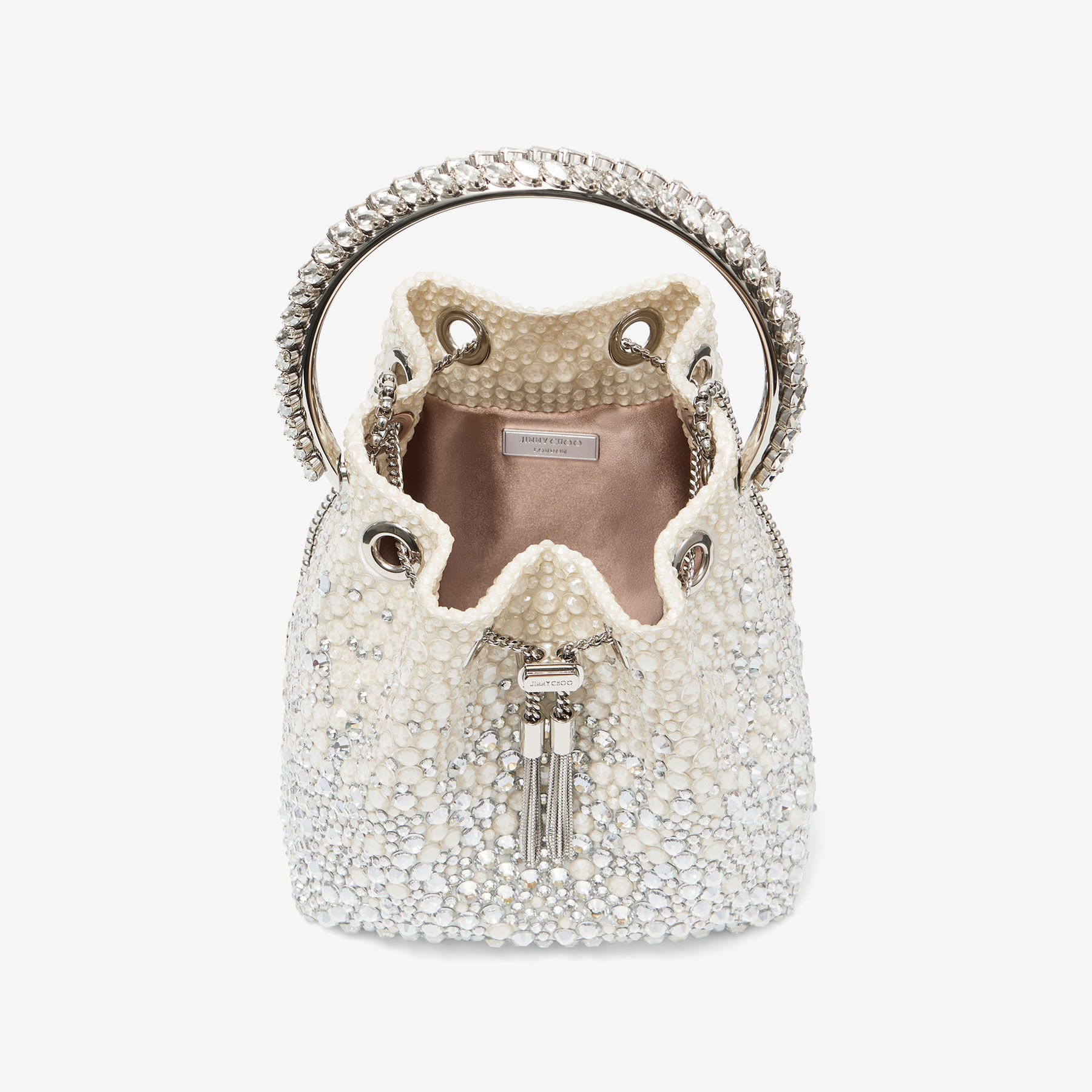 Bon Bon
Ivory Satin Crystal Bag - 4