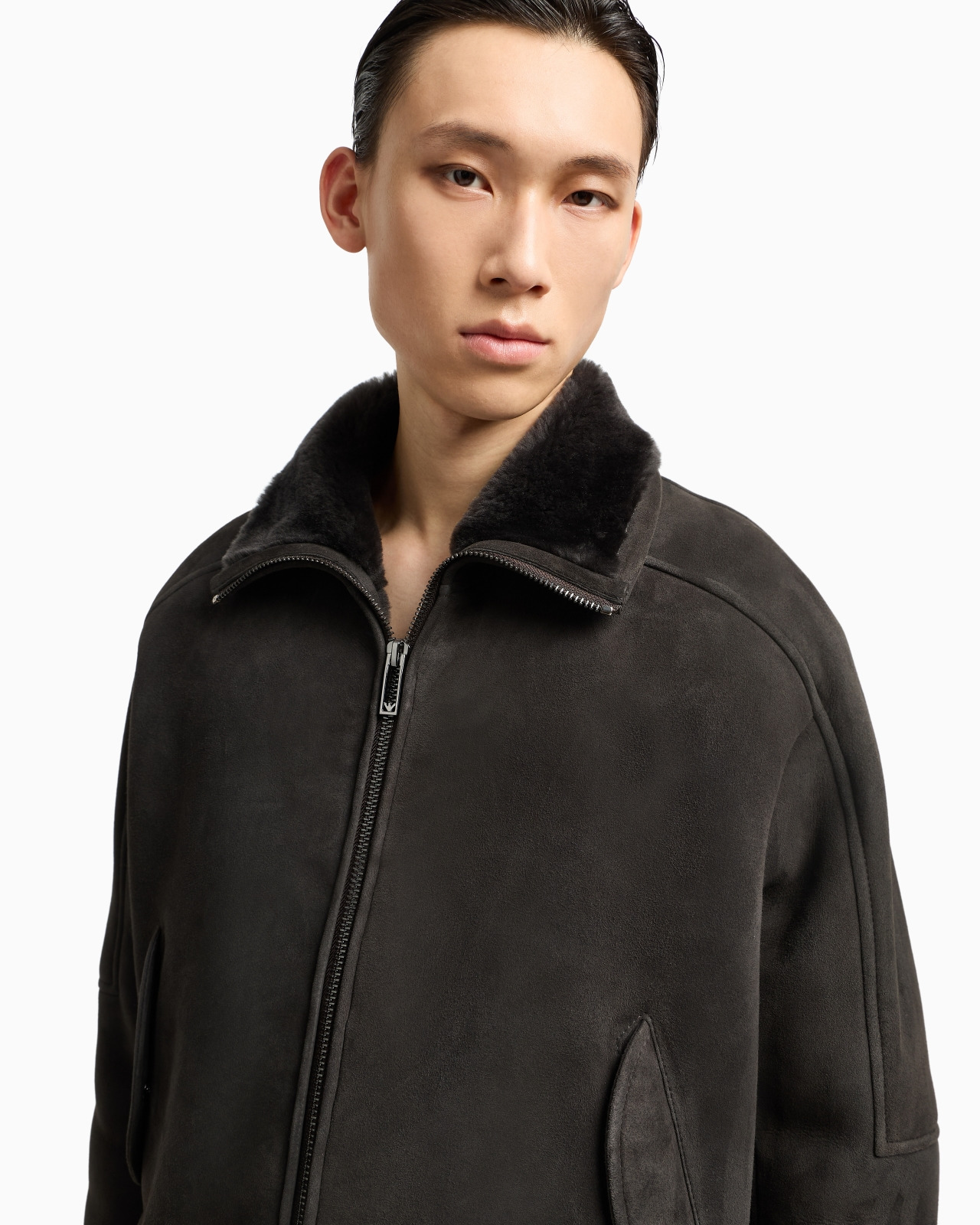 ASV LOOSE-FIT LAMB SUEDE SHEARLING BLOUSON - 5