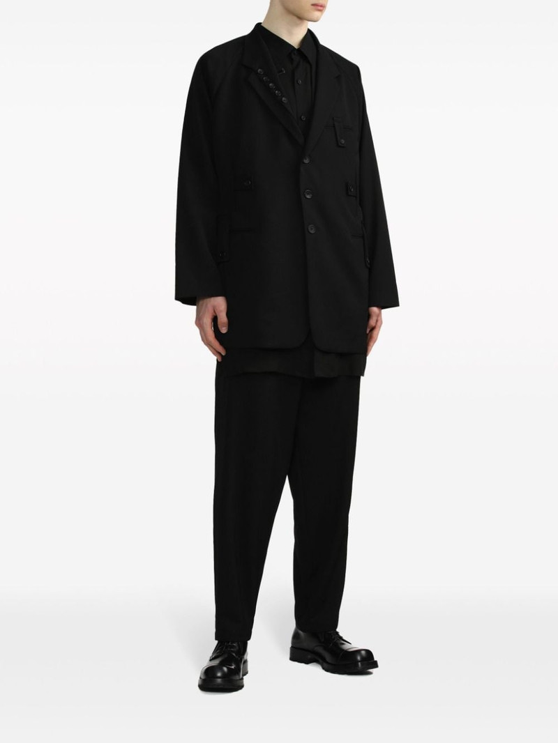 Yohji Yamamoto single-breasted wool coat outlook