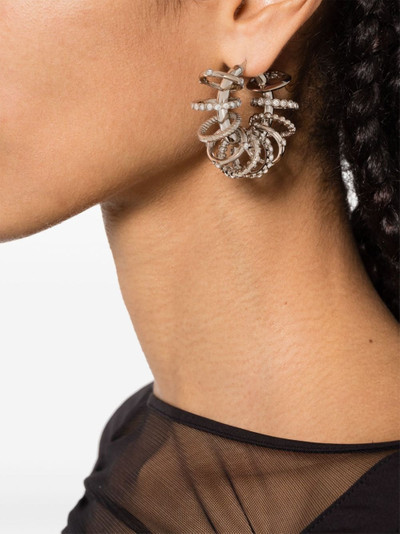 Amina Muaddi Multi Ring hoop earrings outlook