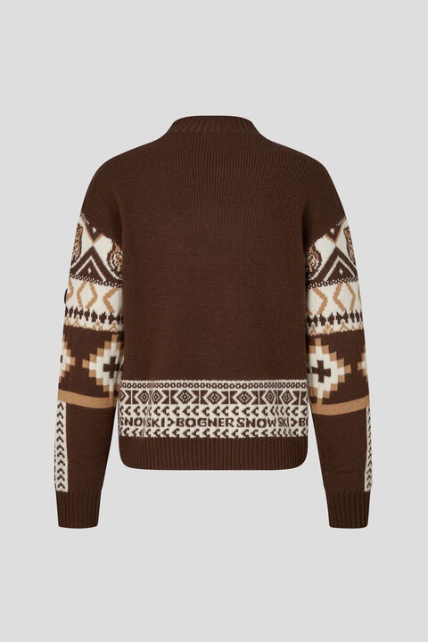 Julika sweater in Brown/Off-white - 6