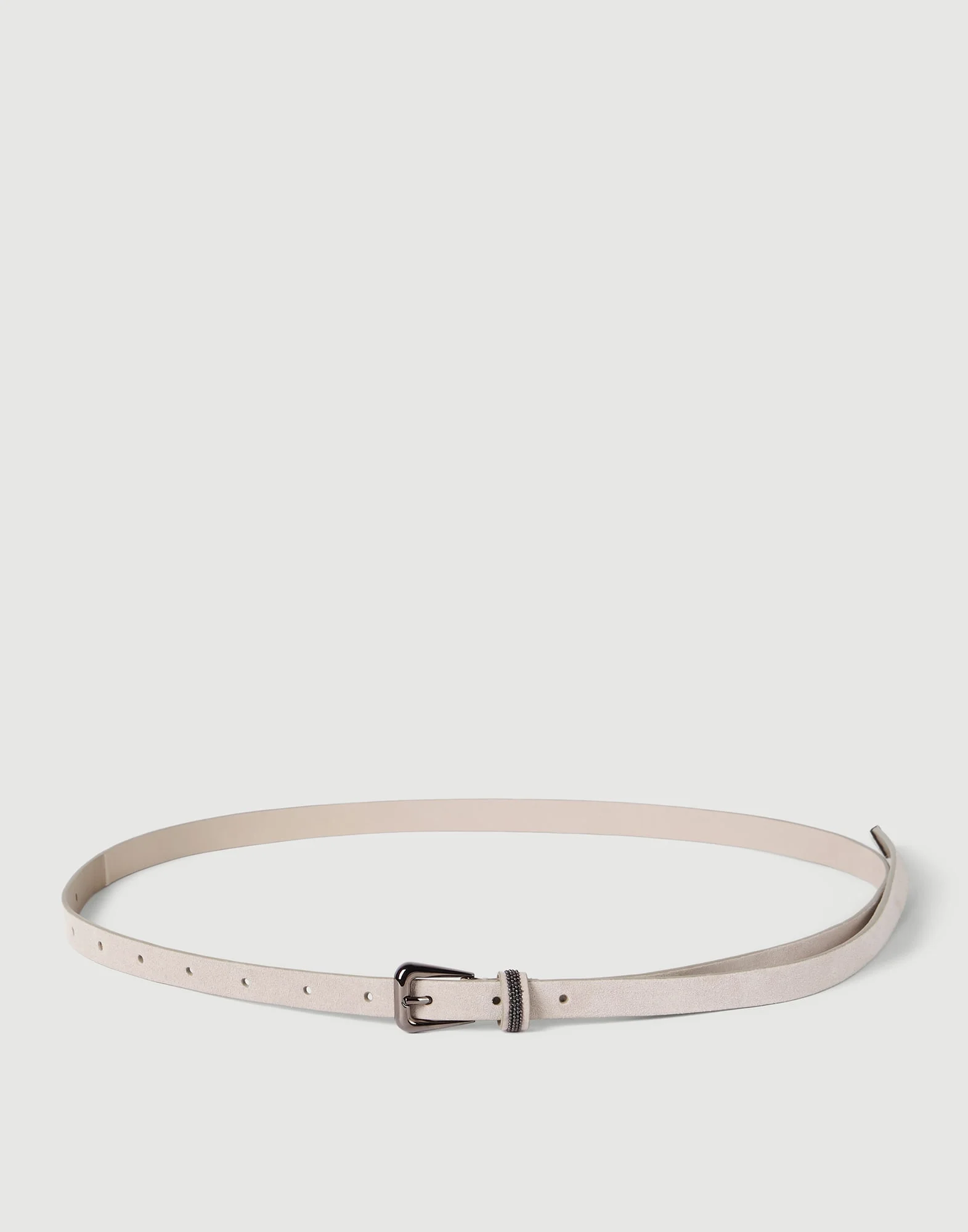 Suede belt with shiny loop - 1