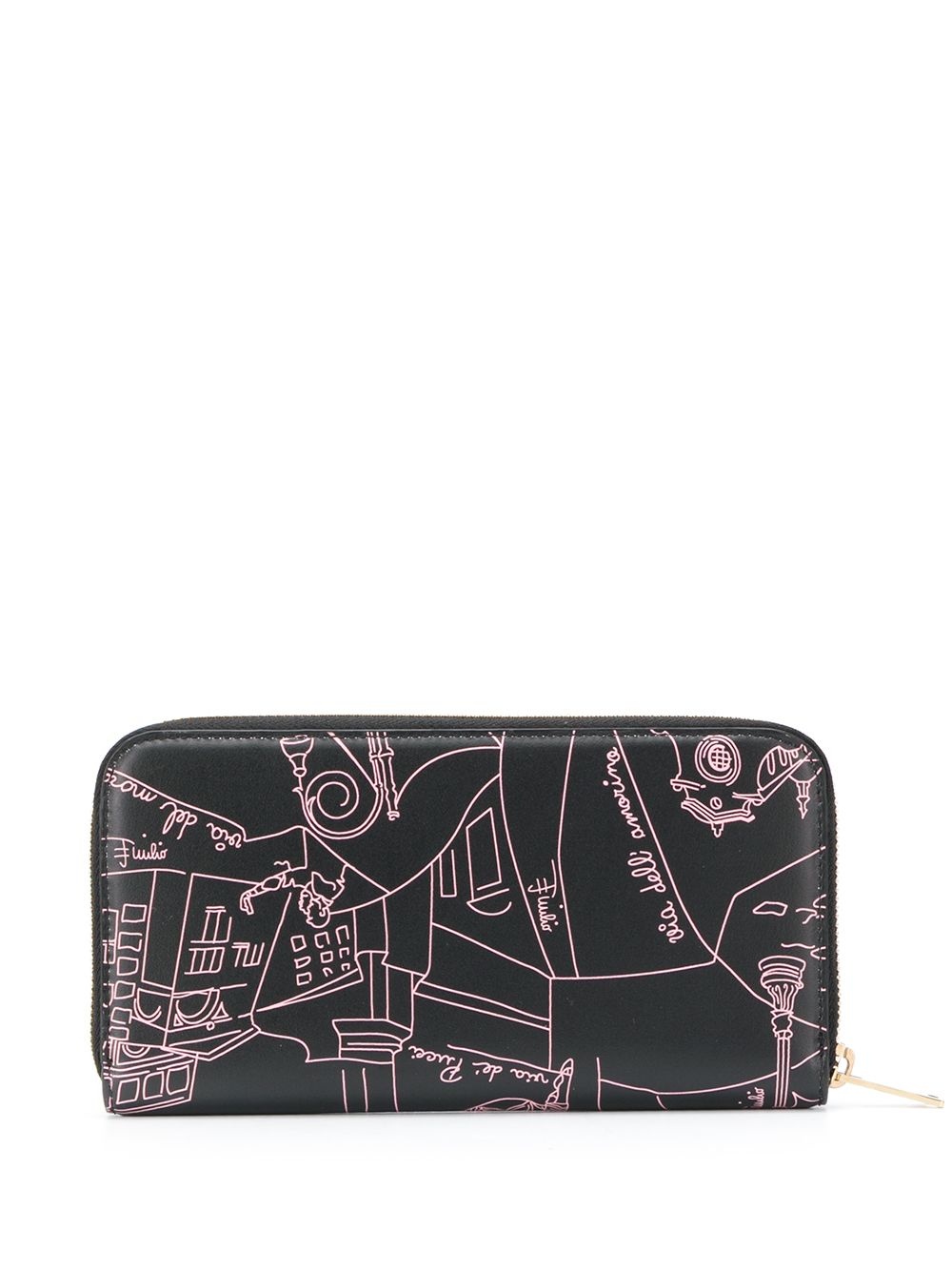 sketch print continental wallet - 1