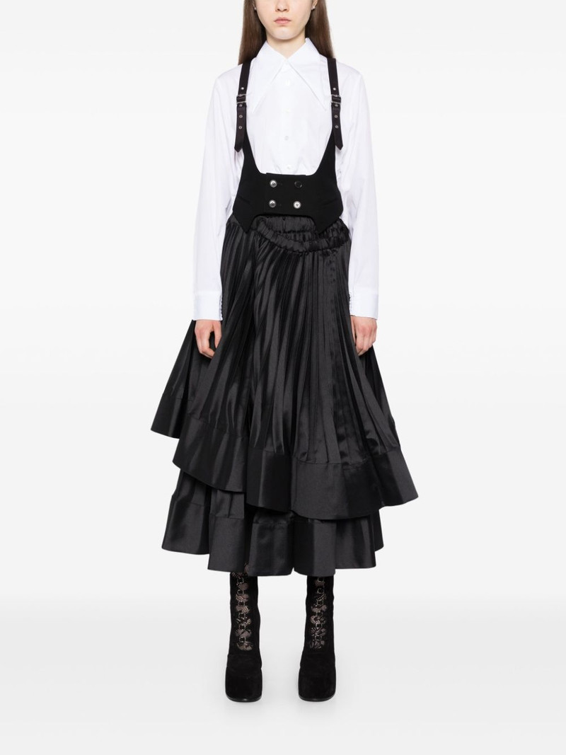 Noir Kei Ninomiya oversized-collar cropped shirt outlook