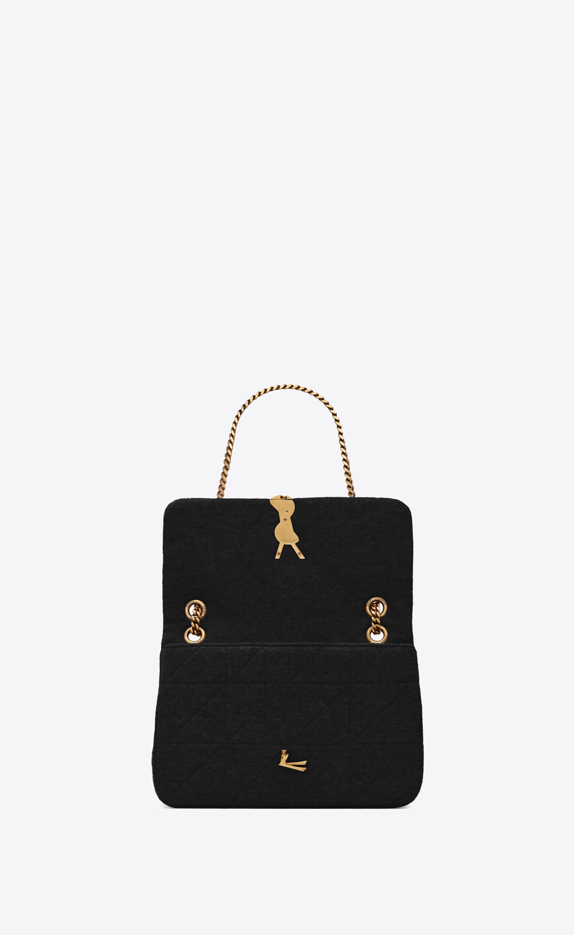 jamie medium chain bag "carré rive gauche" in jersey - 6