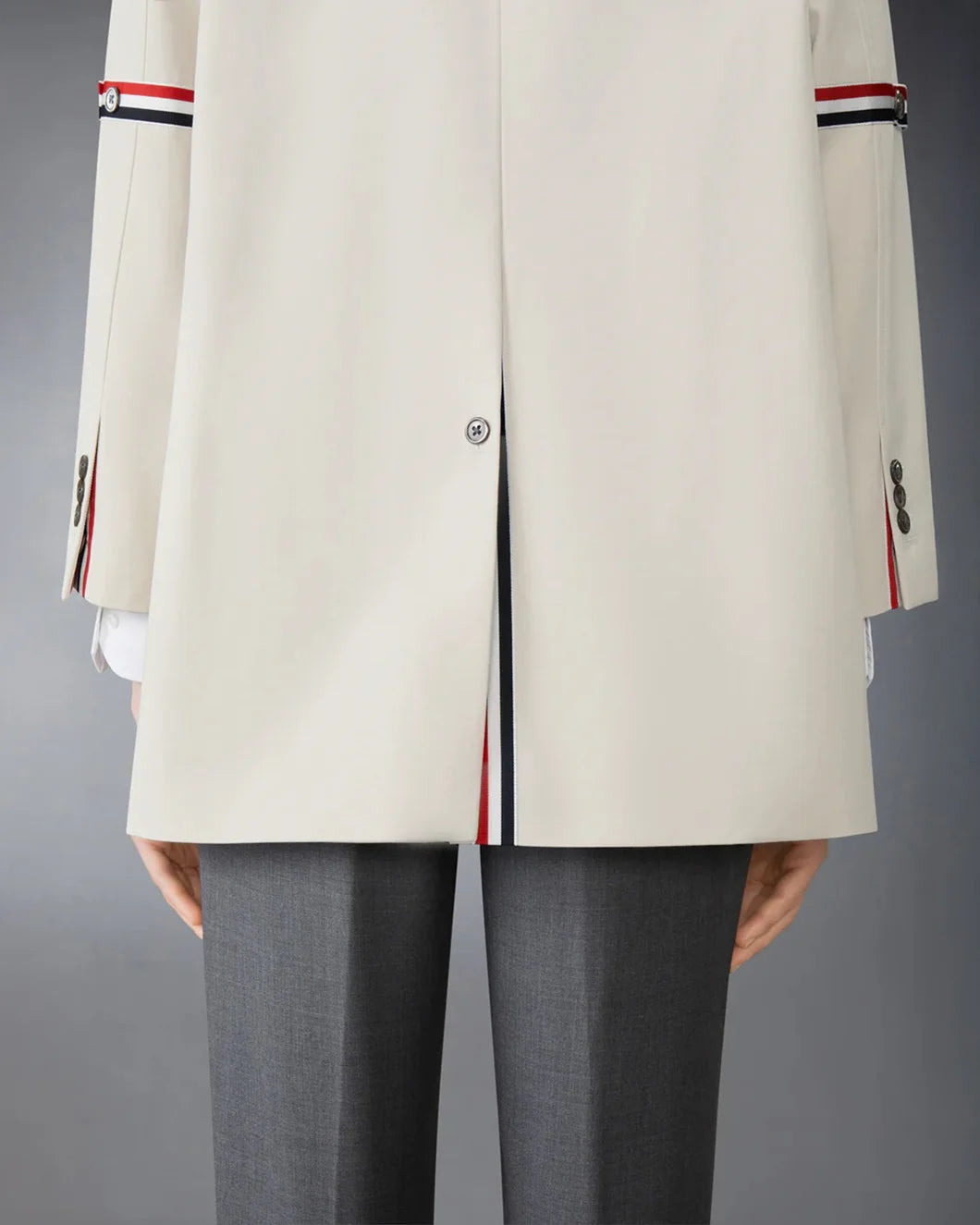 COTTON TWILL ARMBAND CROPPED CAR COAT - 7