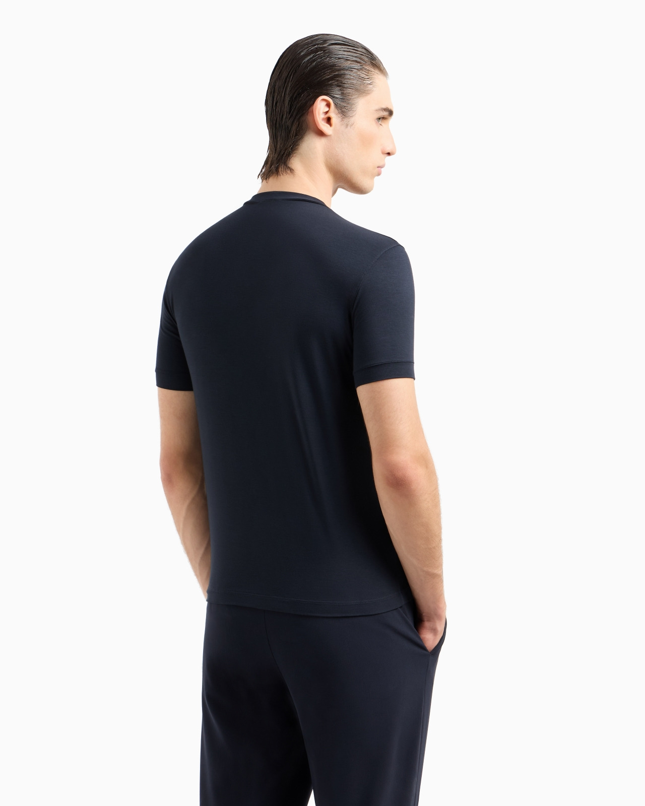 Icon Crew-neck T-shirt in stretch viscose jersey - 3