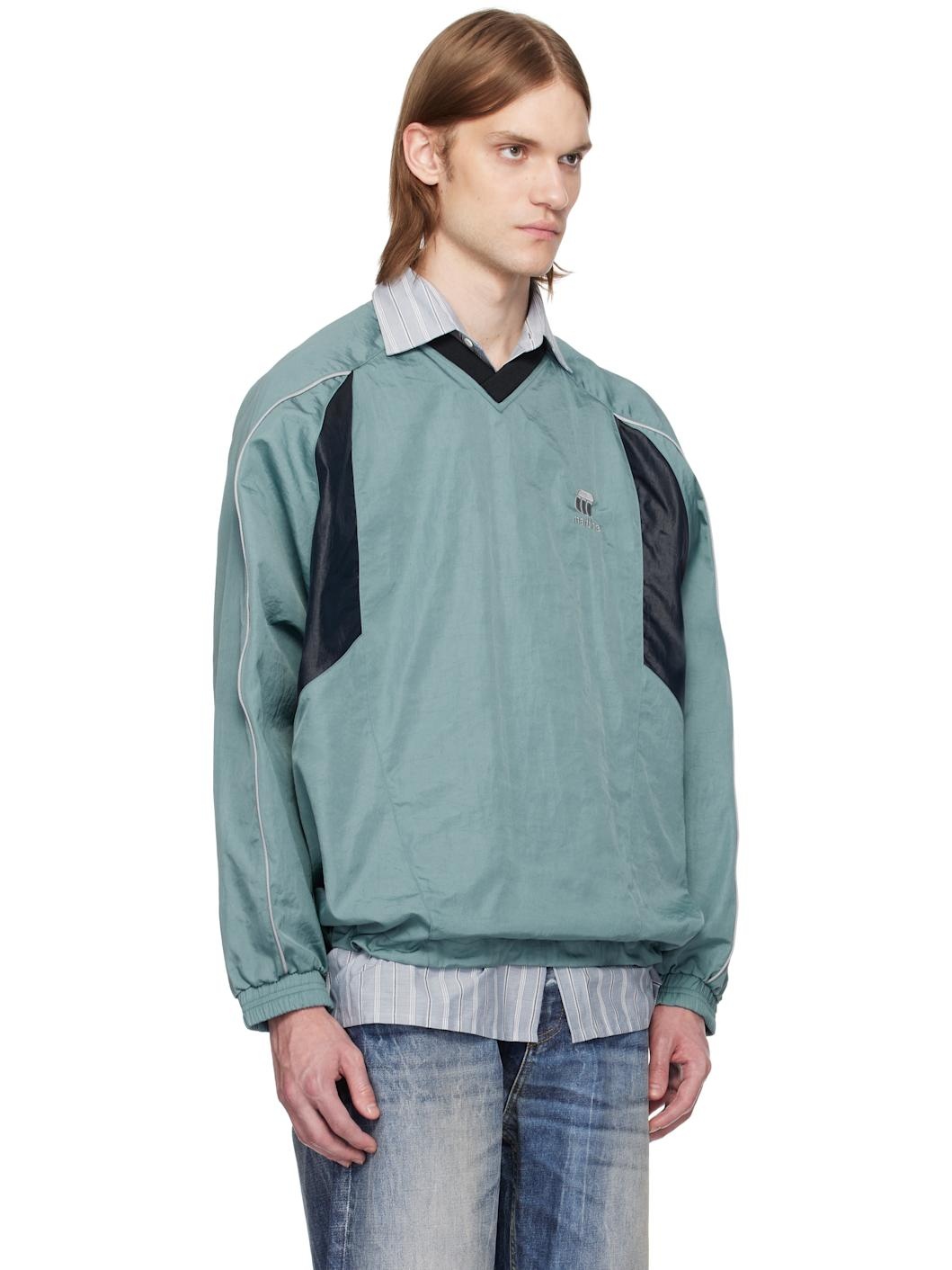 Green Sports Pullover Jacket - 2