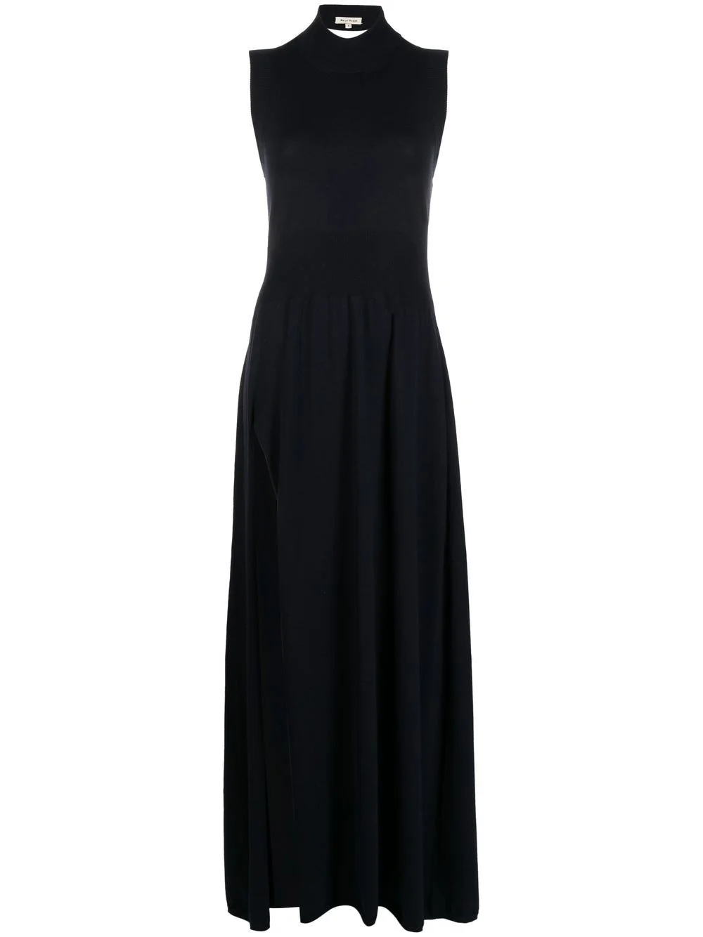 sleeveless open-back knit dress - 1