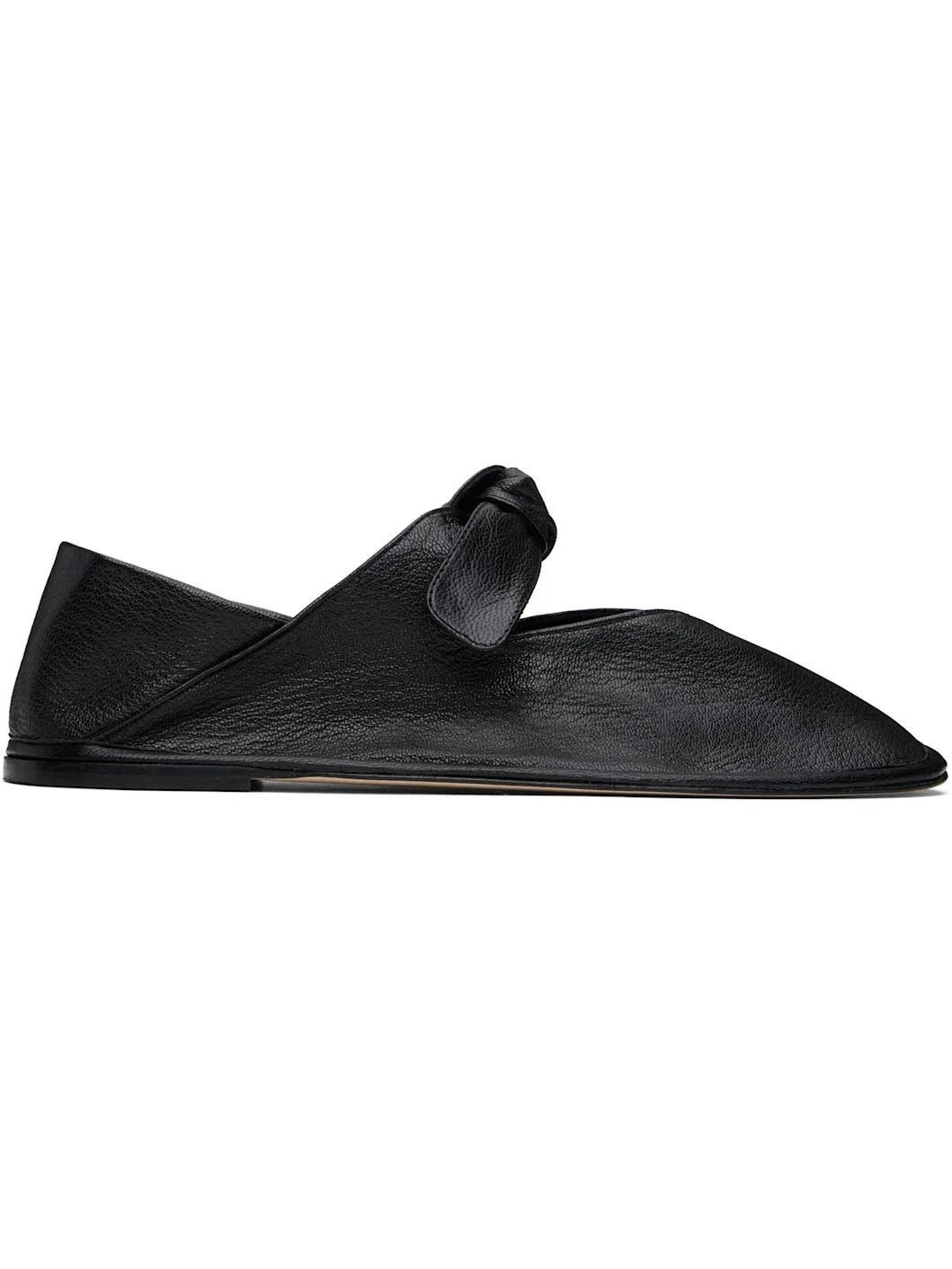 Black Llasada Supple Shiny Ballerina Flats - 1