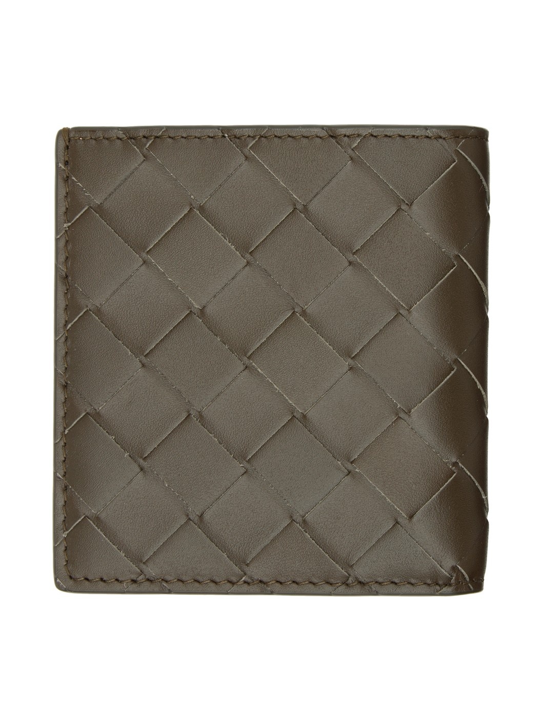 Brown Intrecciato Slim Bi-Fold Wallet - 2
