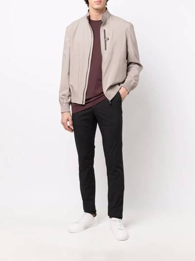 Brioni zip-up leather jacket outlook