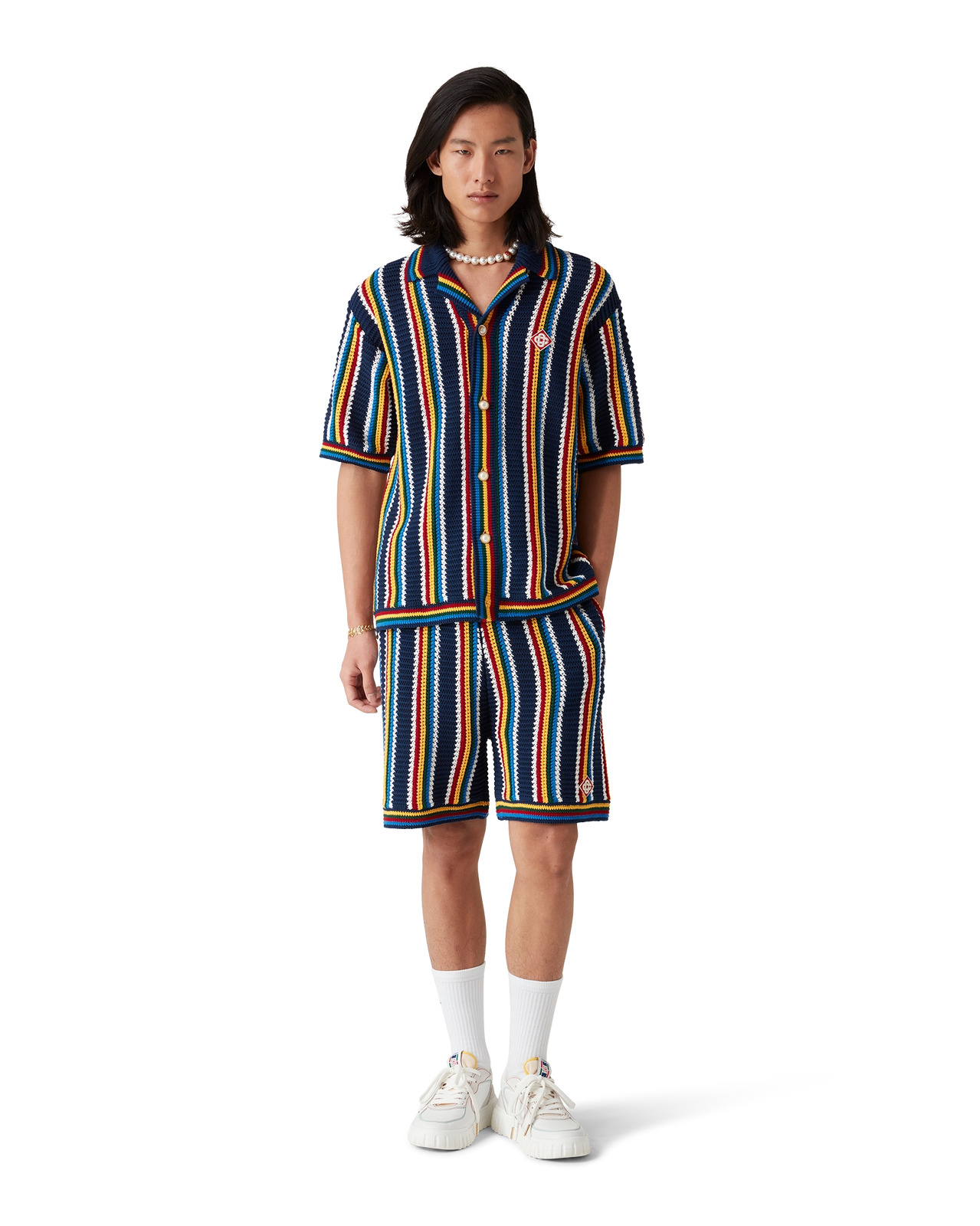 Stripe Crochet Shorts | Casablanca Paris - 2