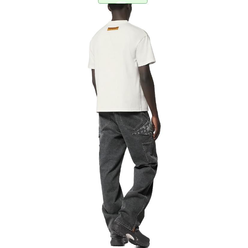 LOUIS VUITTON Graphic Cotton T-shirt 'White' 1ABXR6 - 3