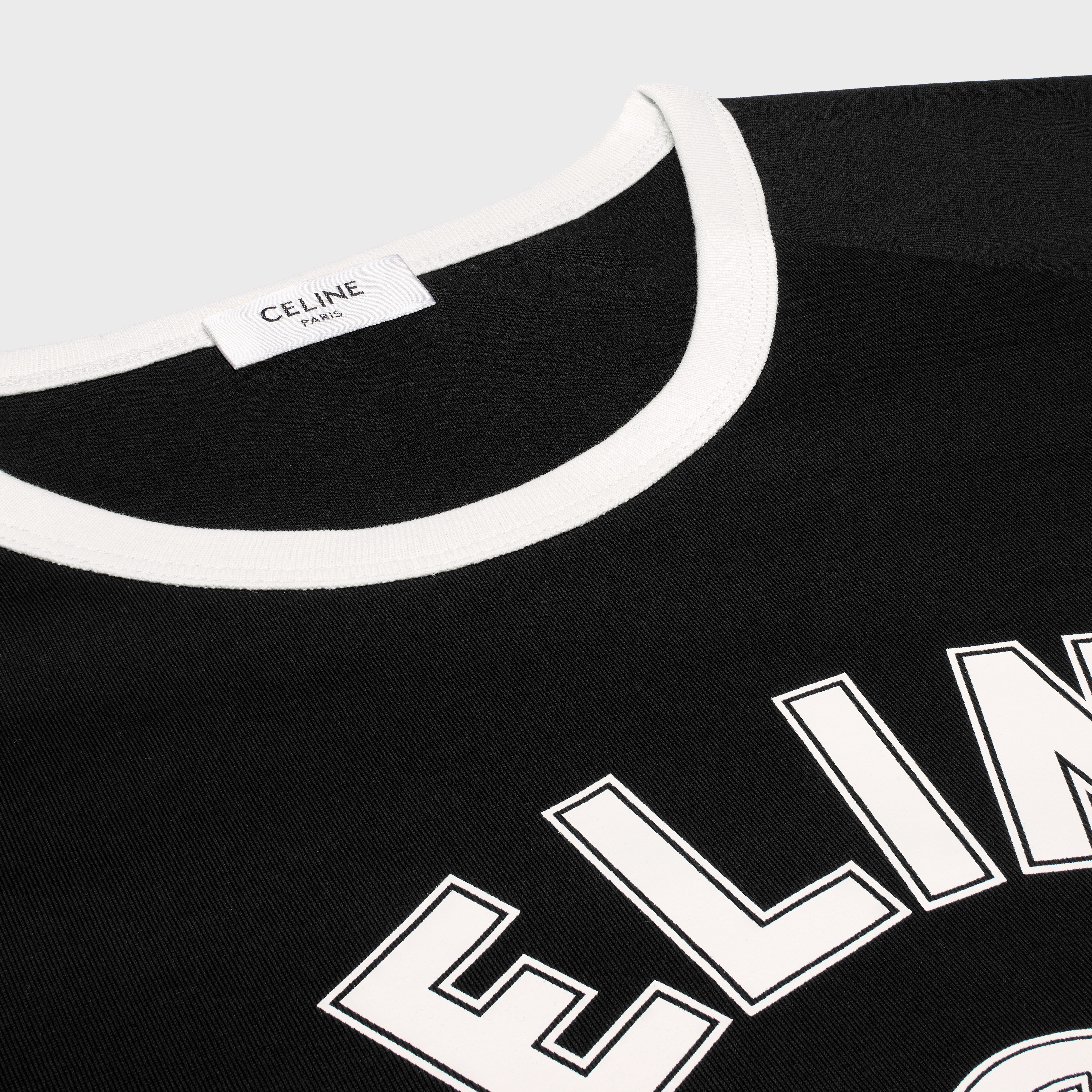 celine paris t-shirt in cotton jersey - 3