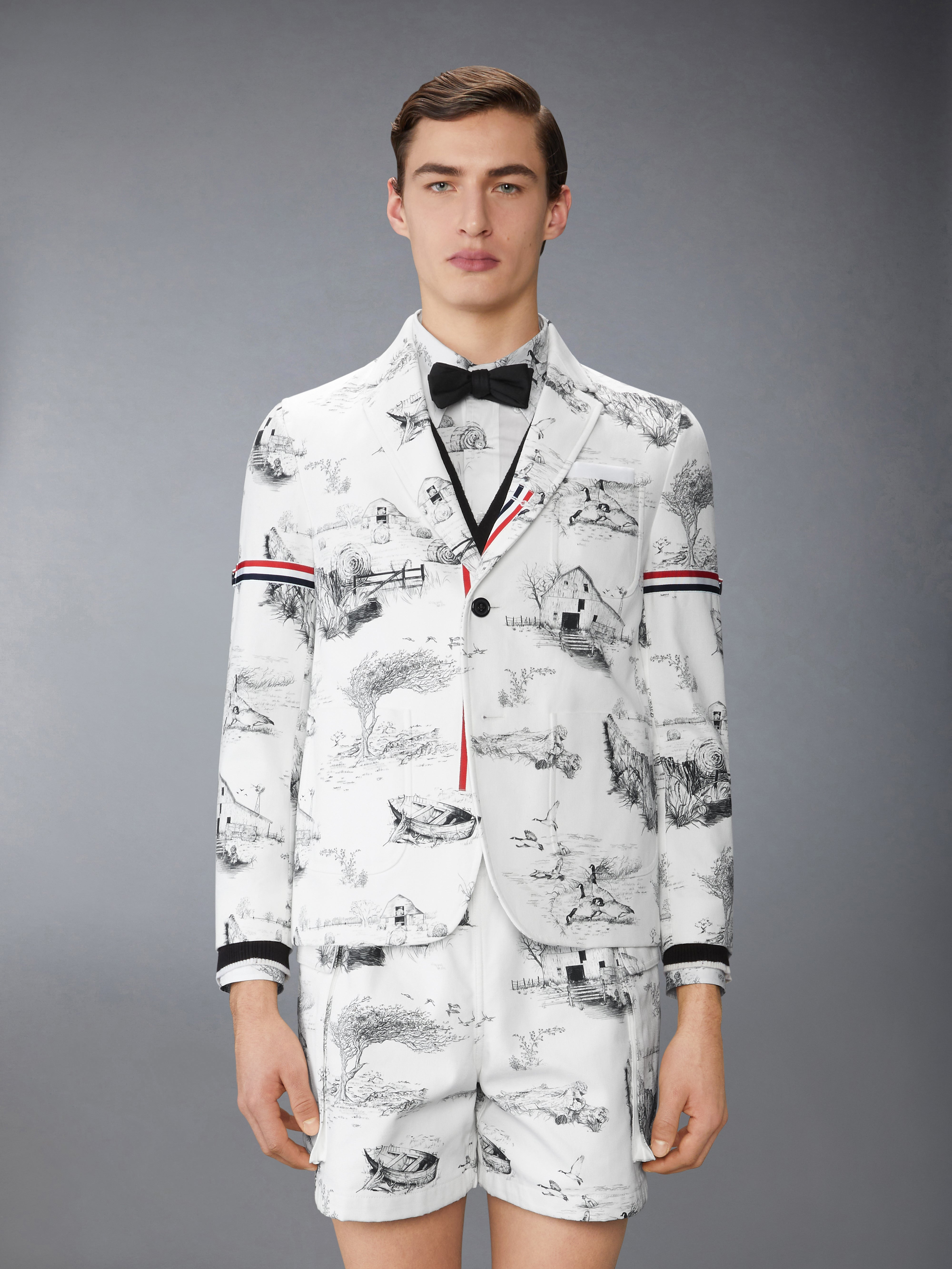 SCENIC TOILE COTTON CANVAS UNCONSTRUCTED SPORTCOAT - 2