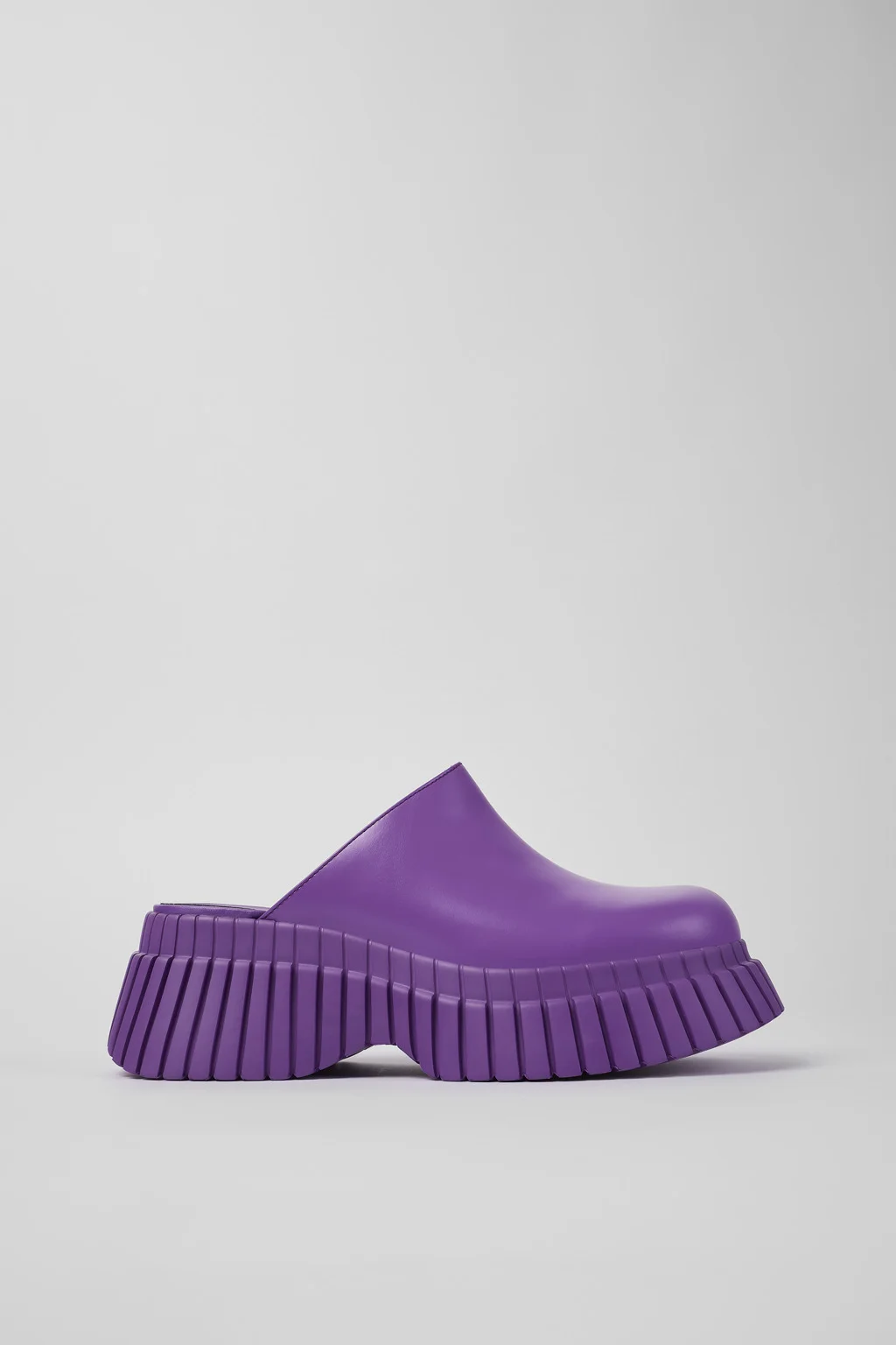 BCN Purple Leather Clog for Women - 1