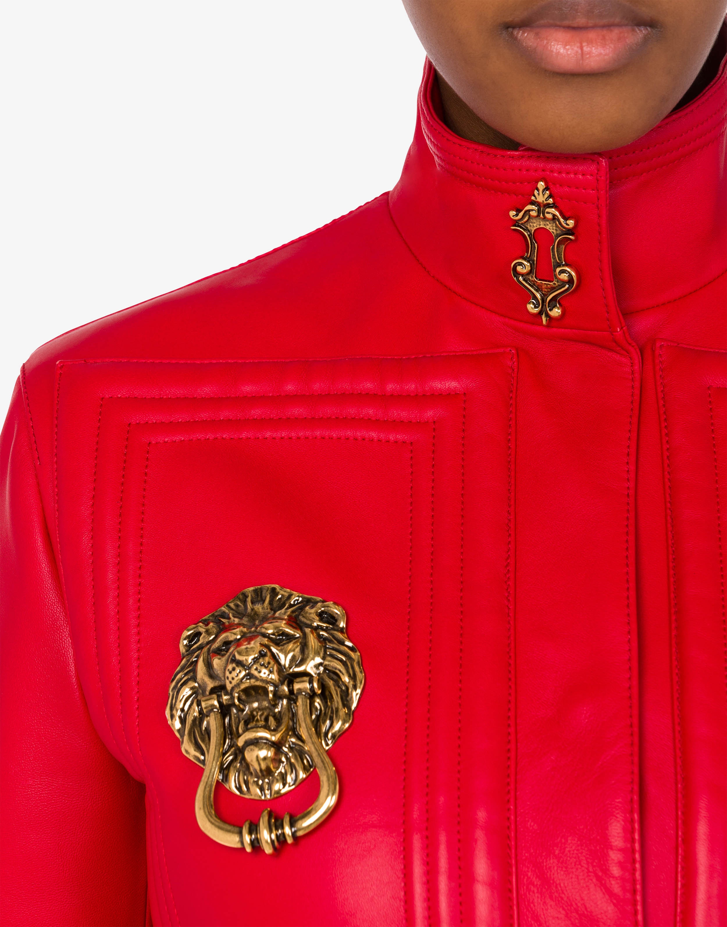 BAROQUE FURNISHINGS NAPPA LEATHER COAT - 4