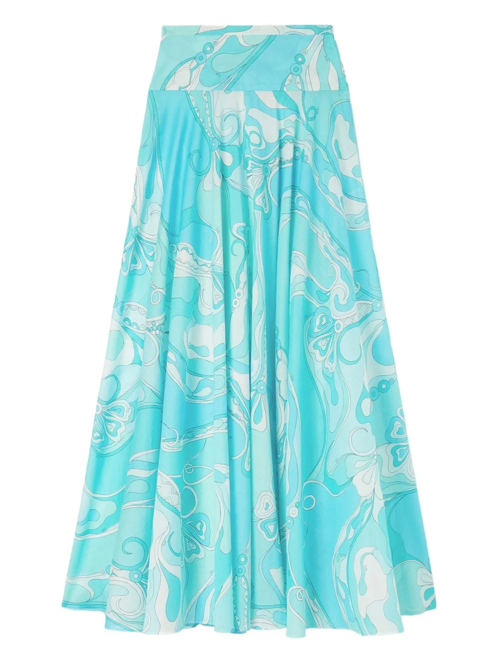 Orchidee-print long skirt - 1