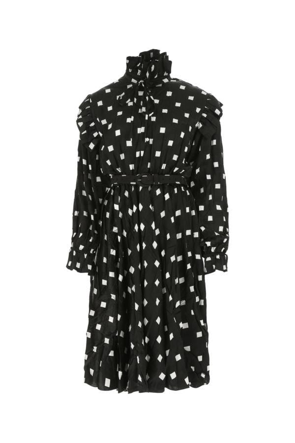 ワンピース Balenciaga Embroidered satin dress Balenciaga Satin Long-Sleeve Maxi Dress - Bergdorf Goodman