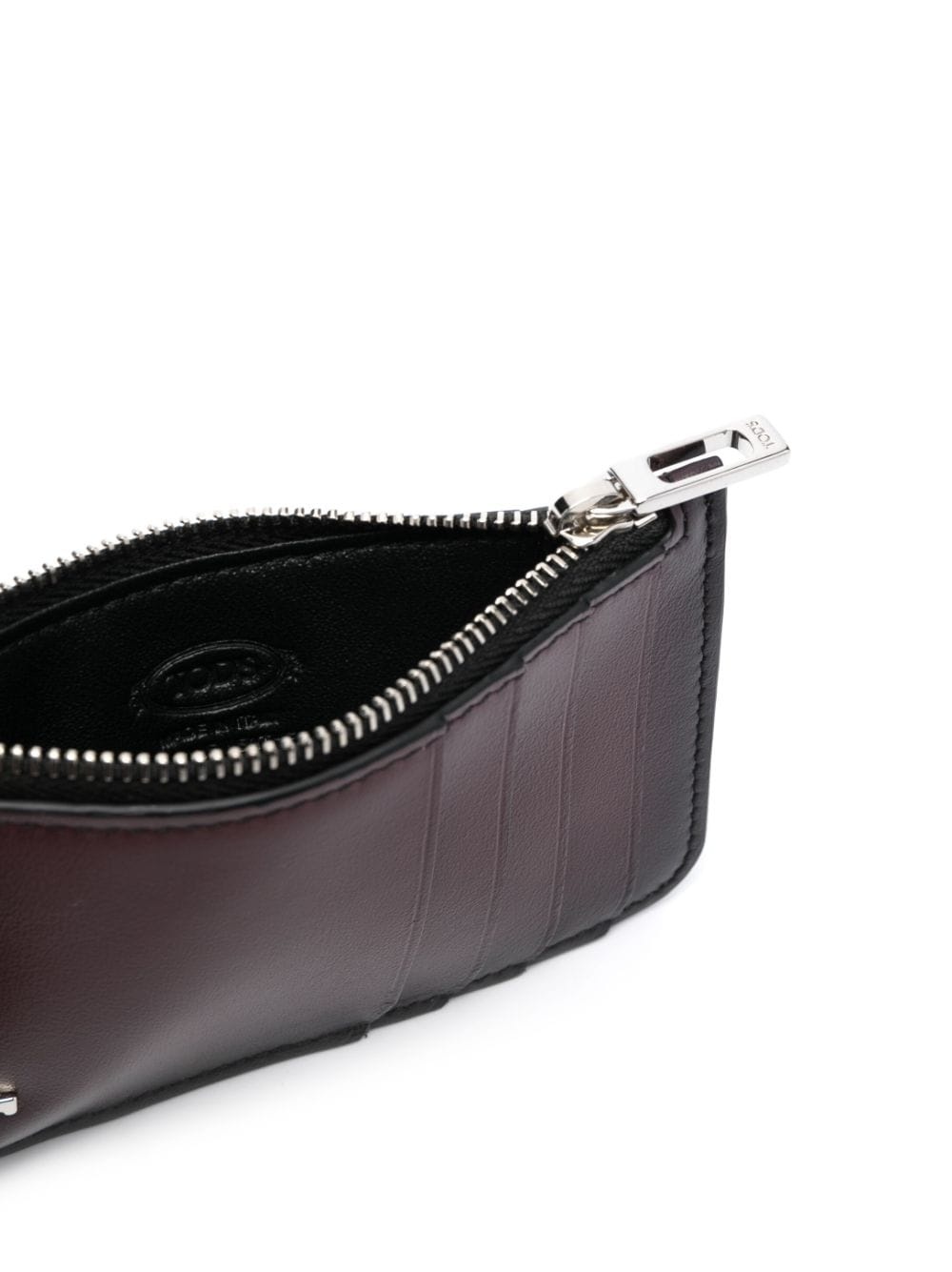 logo-plaque leather card holder - 3