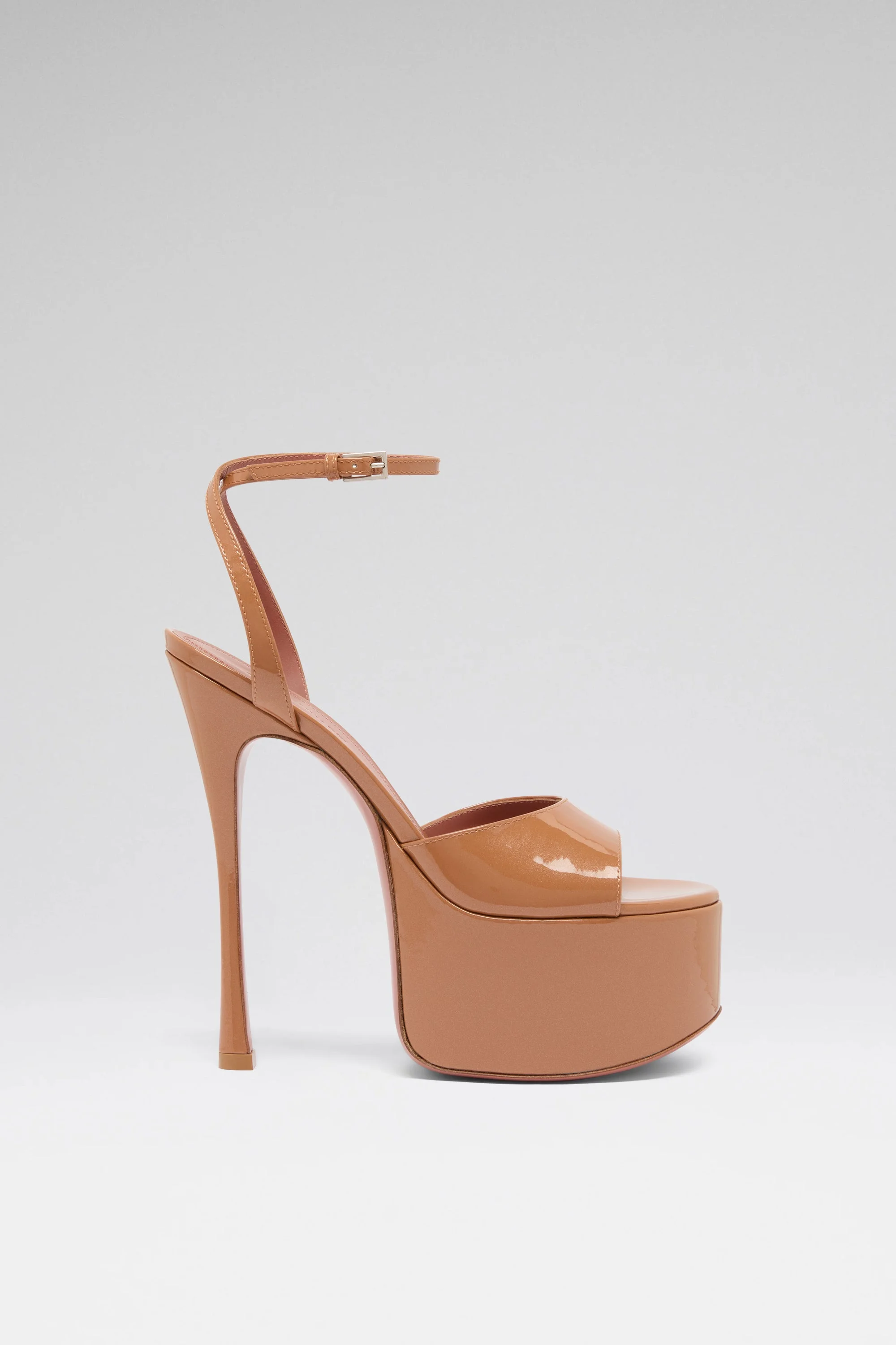 AYA PLATFORM SANDAL PEARLY LATTE PATENT - 1