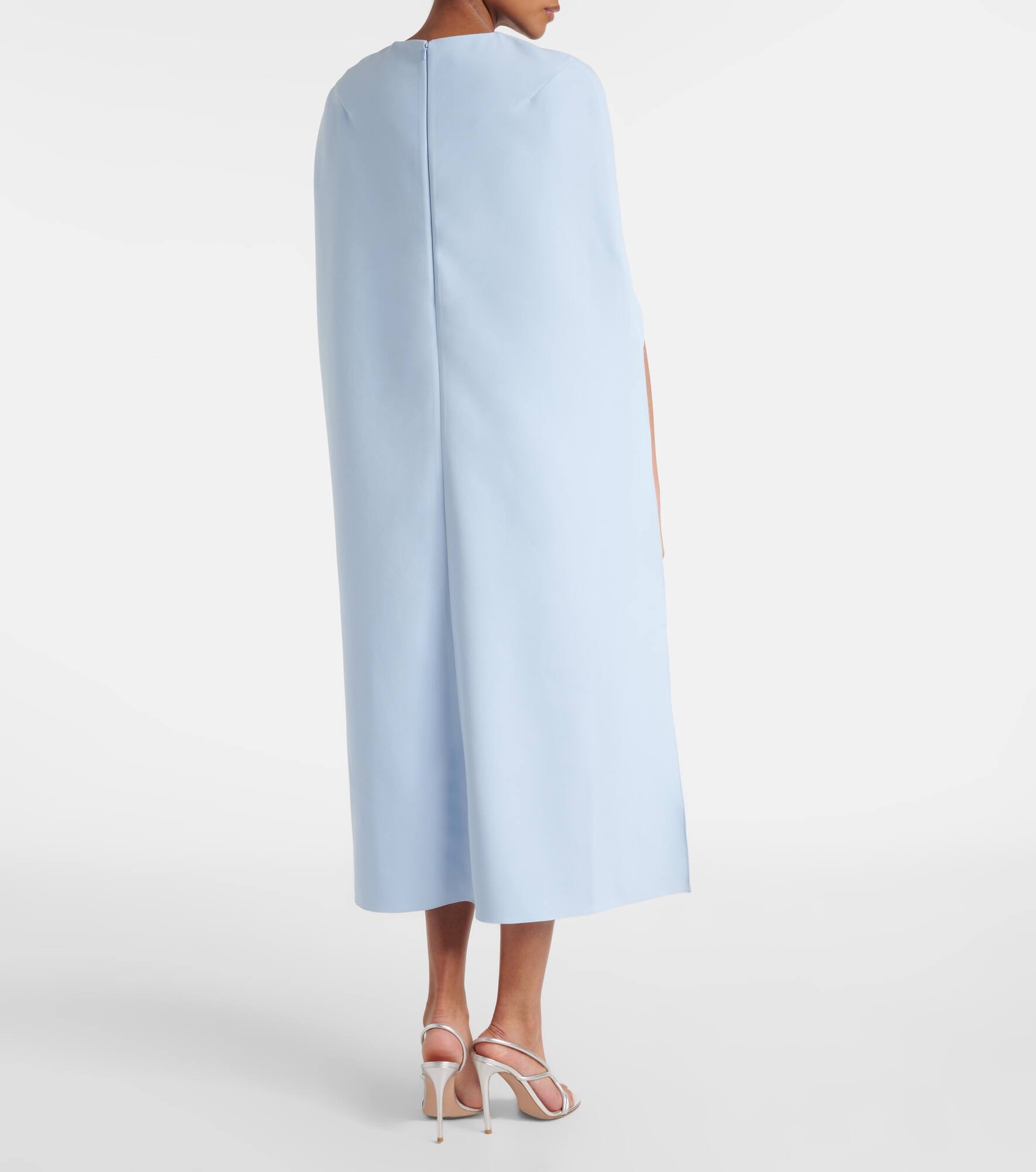 Oria caped crêpe cocktail dress - 3