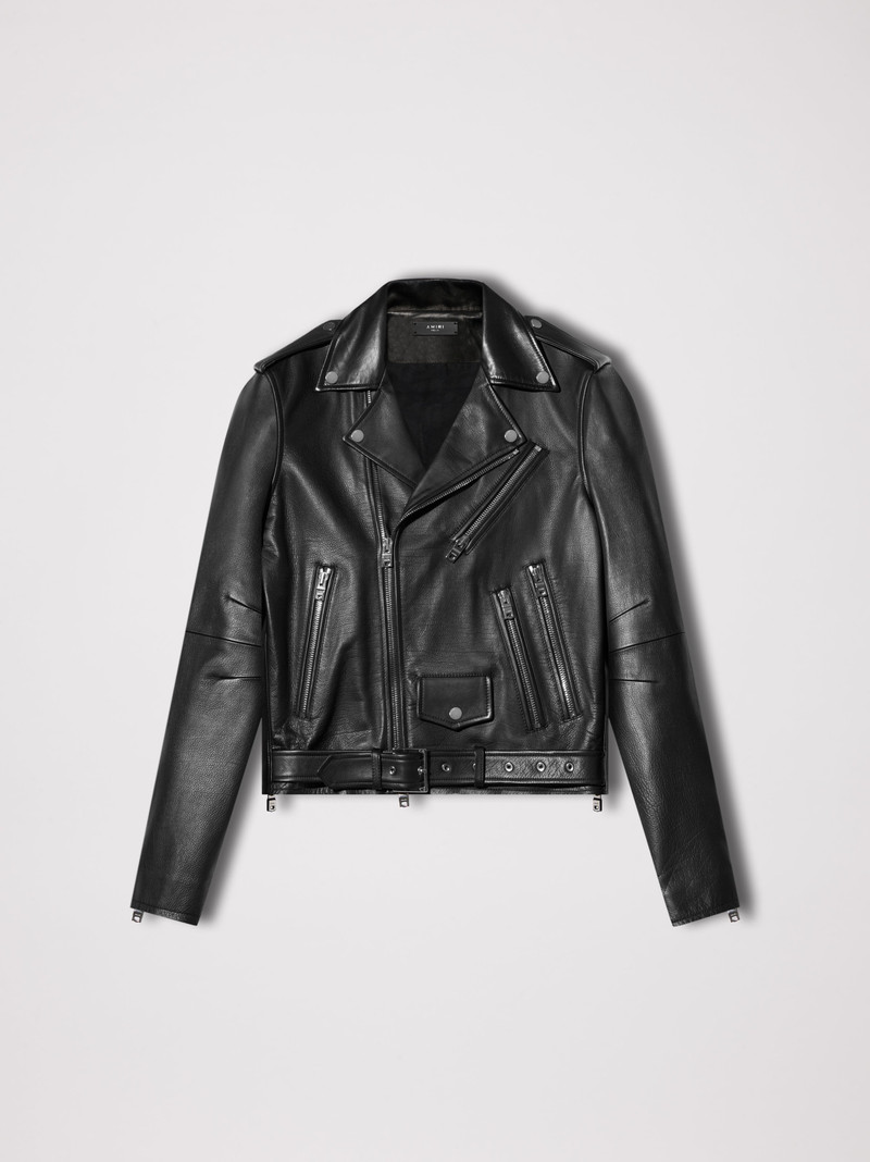 LEATHER BIKER JACKET - 1