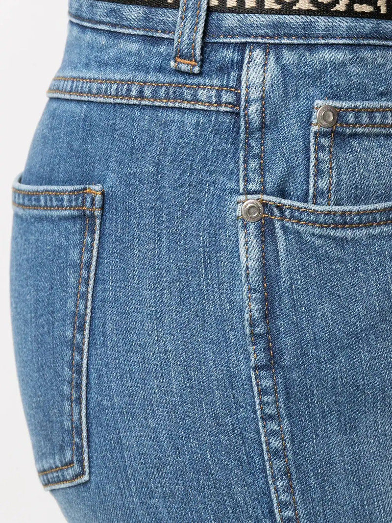 logo-tape slim-fit jeans 5