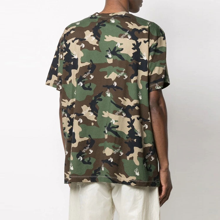 Off-White SS21 Cozy Camouflage Pattern Short Sleeve Loose Fit Camouflage OMAA038S21JER0165600 - 3