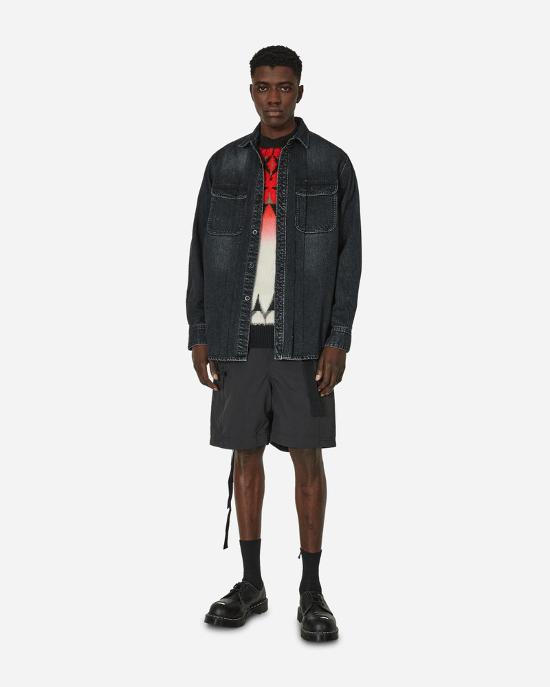 sacai Jacquard Knit Sweater Red outlook