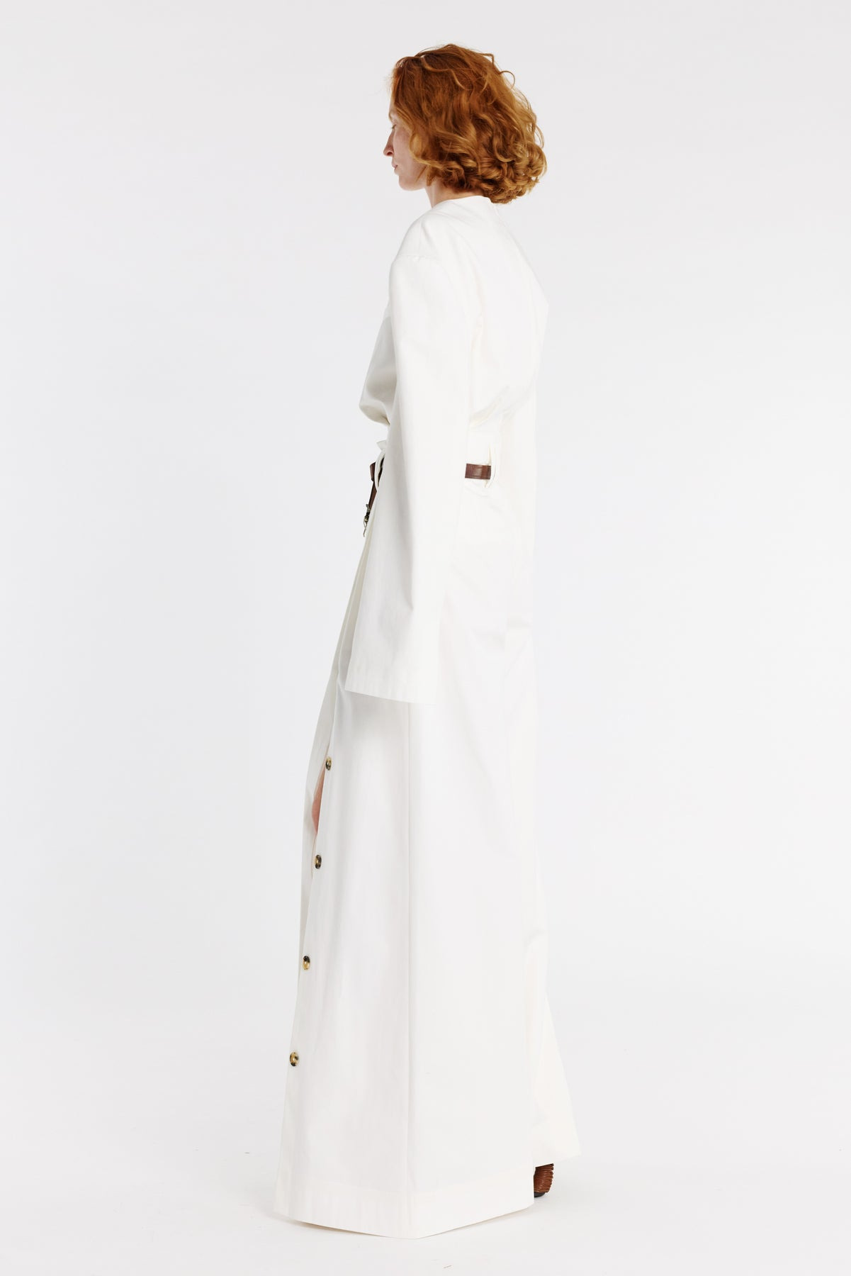 FULL SPLIT WIDE LEG PANTS WHITE - 6
