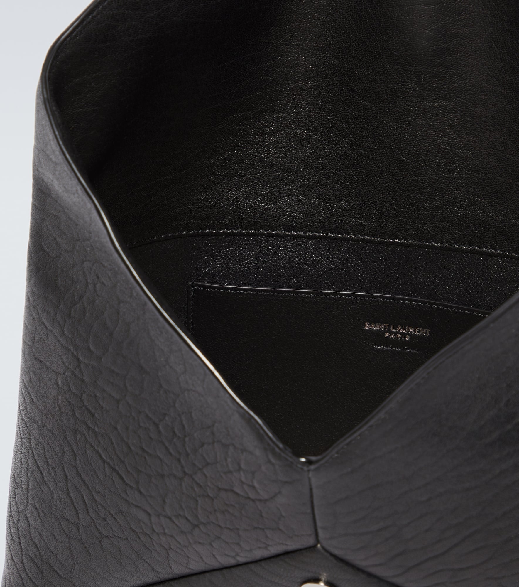 Monogram leather pouch - 4