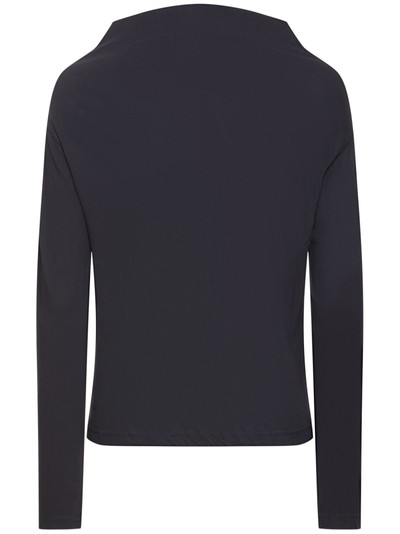 Yohji Yamamoto Twist jersey off neck long sleeve top outlook