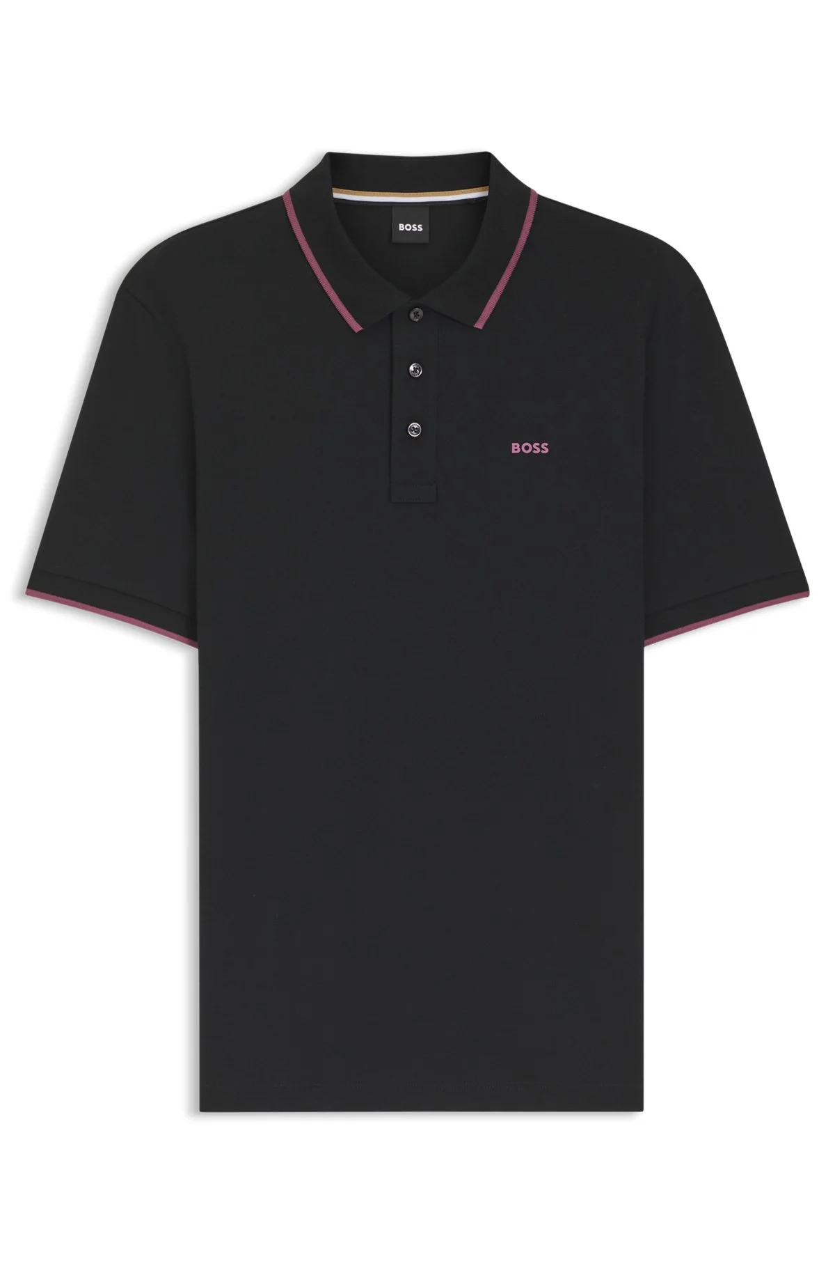 COTTON-PIQUÉ POLO SHIRT WITH CONTRAST TIPPING - 1