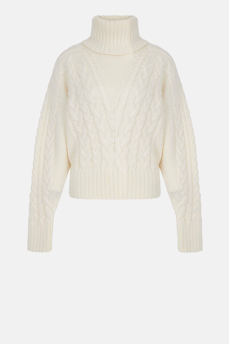 Otis Ivory Cashfeel Cable Knit Sweater 1