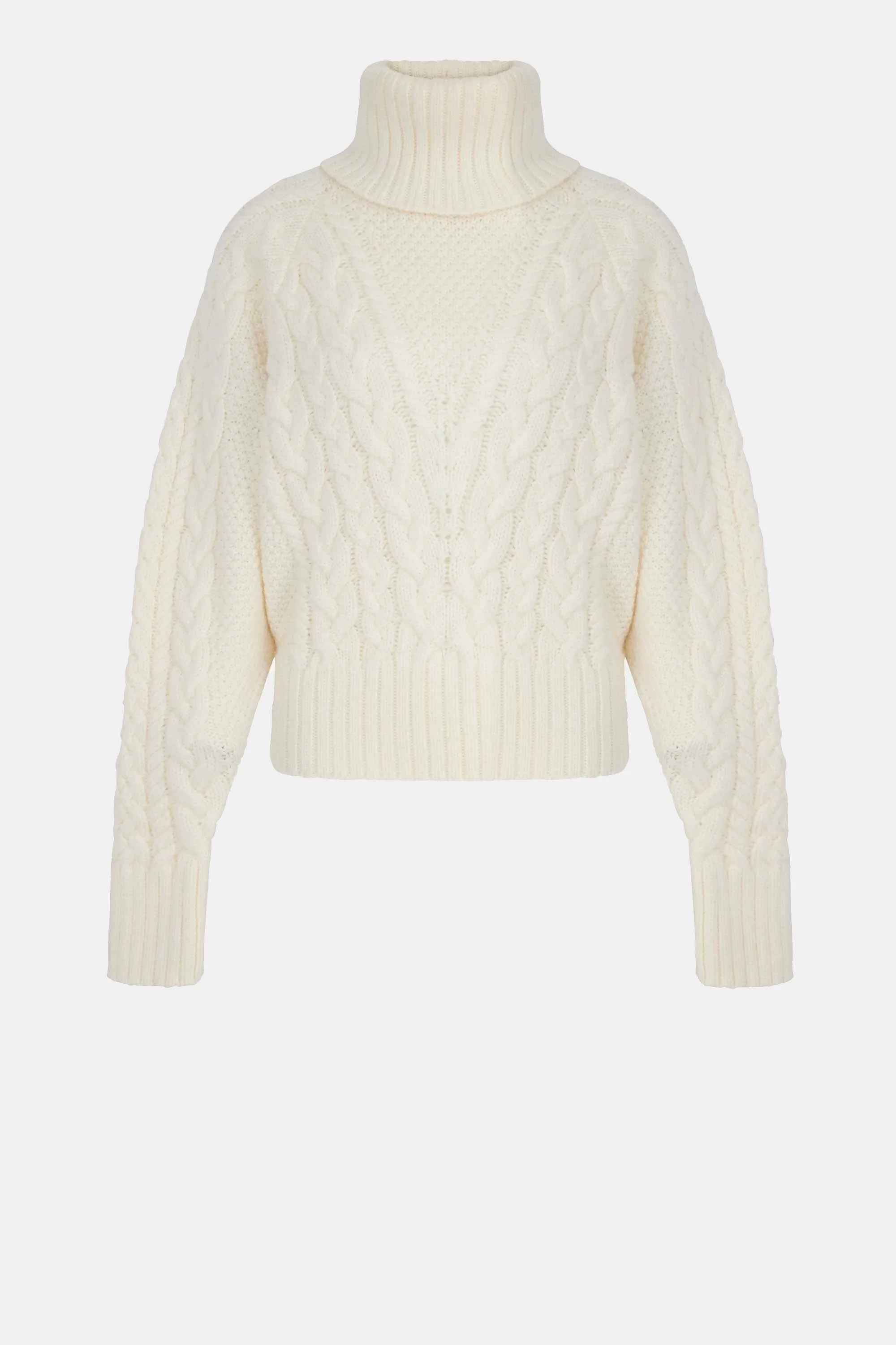 Otis Ivory Cashfeel Cable Knit Sweater - 1