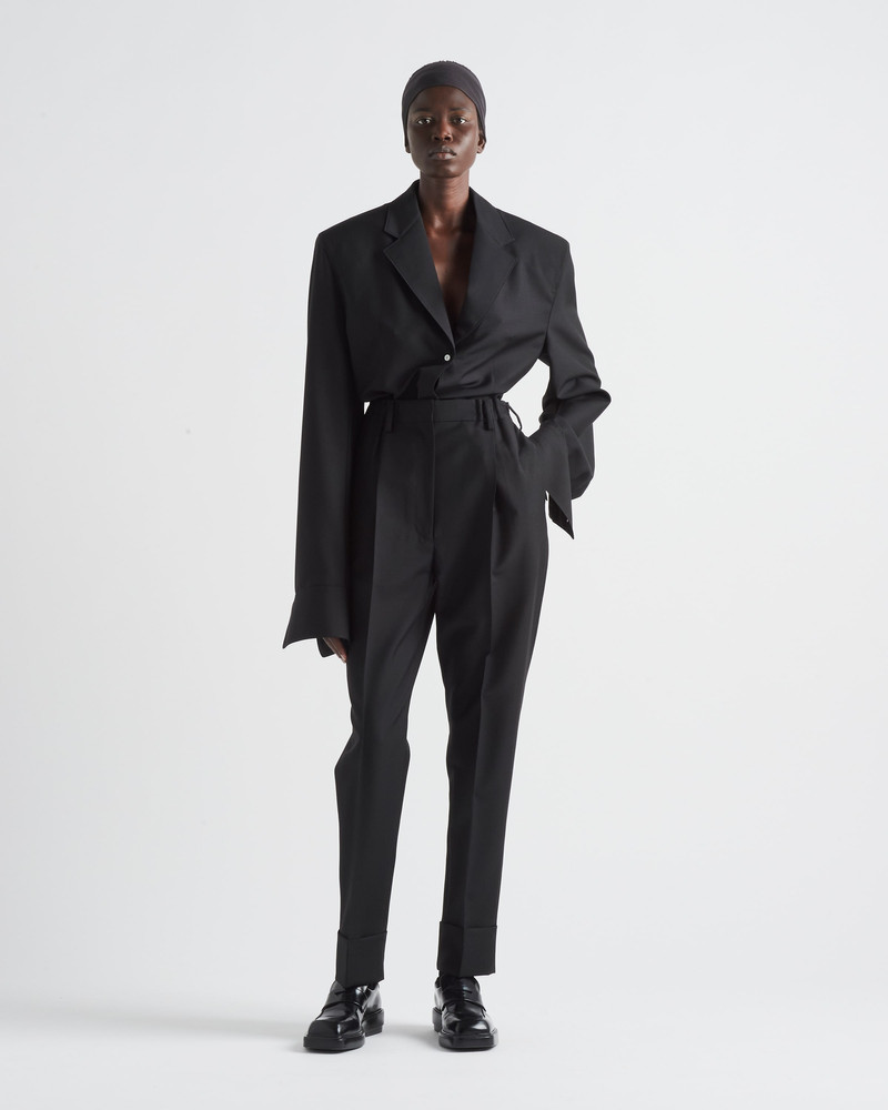 Prada Single-breasted light mohair jacket outlook