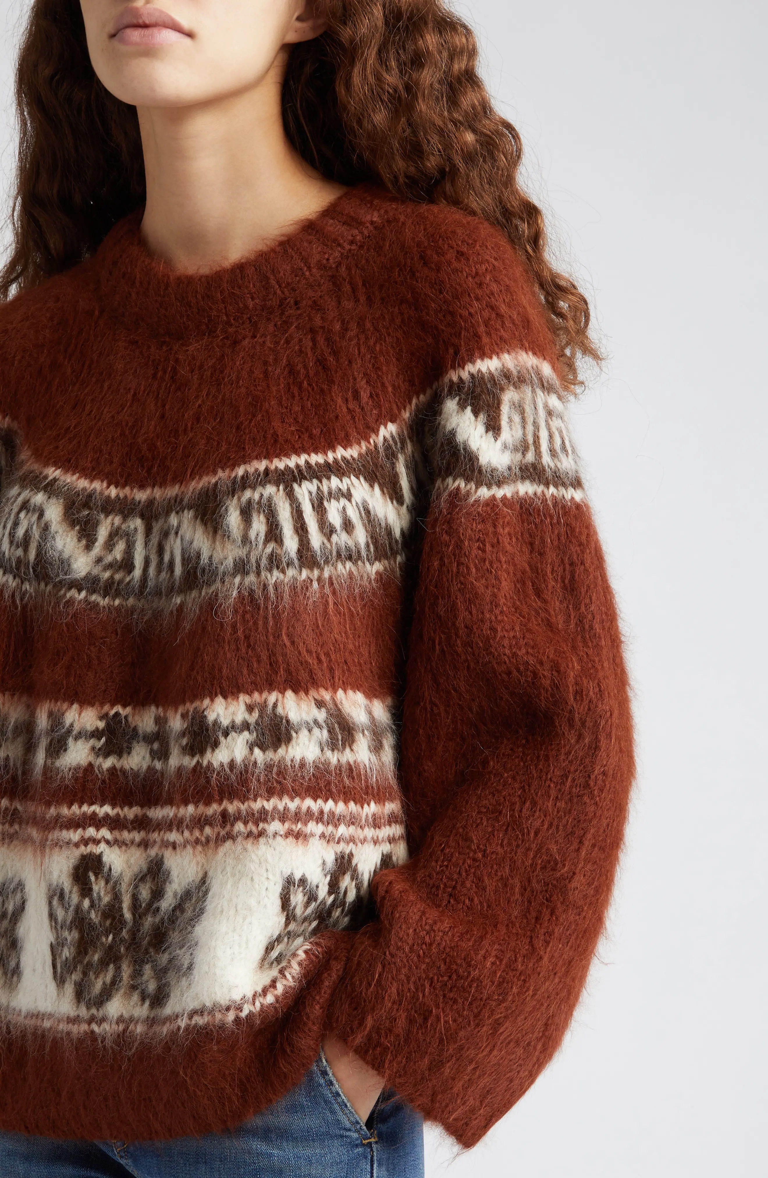 Nobska Jacquard Alpaca Blend Sweater - 4