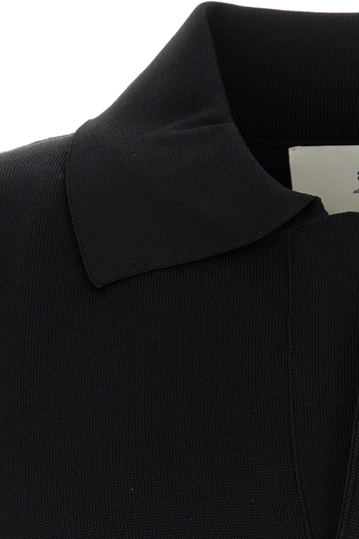 Black viscose blend oversize polo shirt - 3