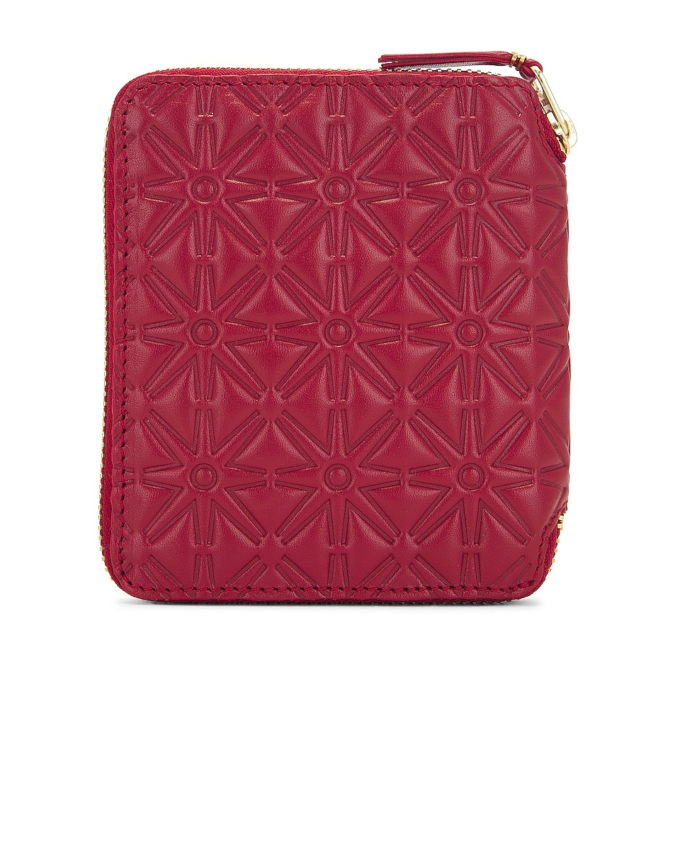 Embossed Leather Zip Wallet - 2
