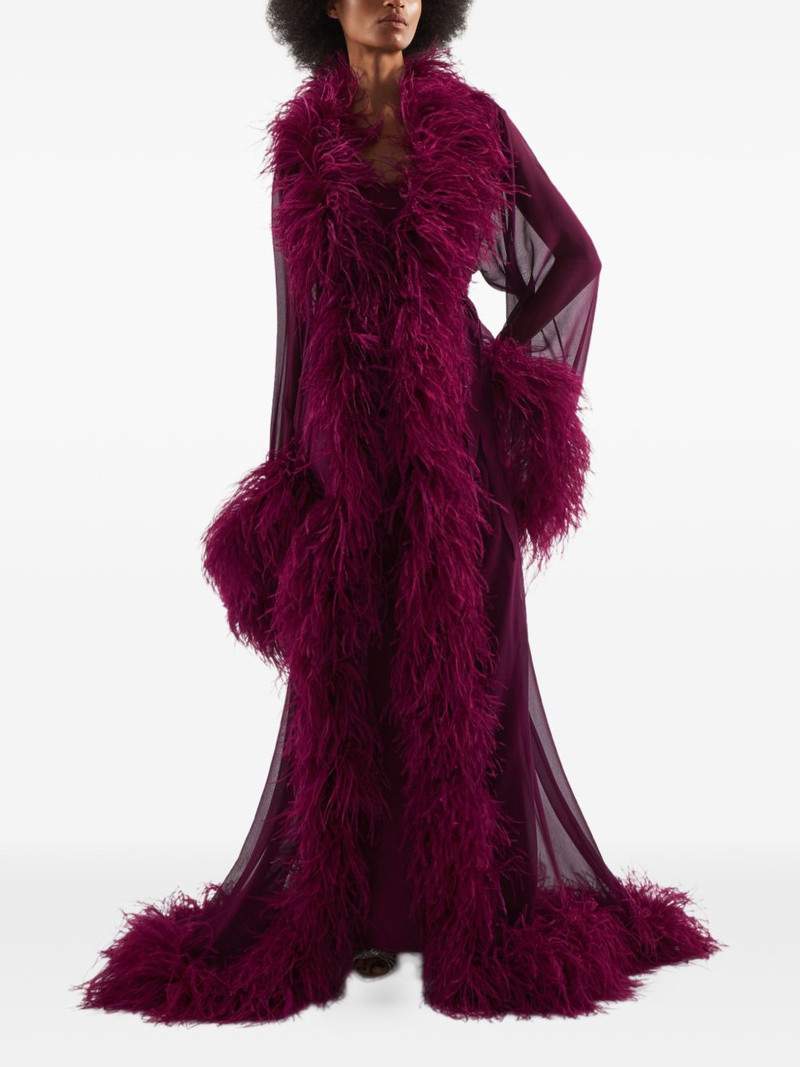 Taller Marmo Vedette feather maxi dress outlook