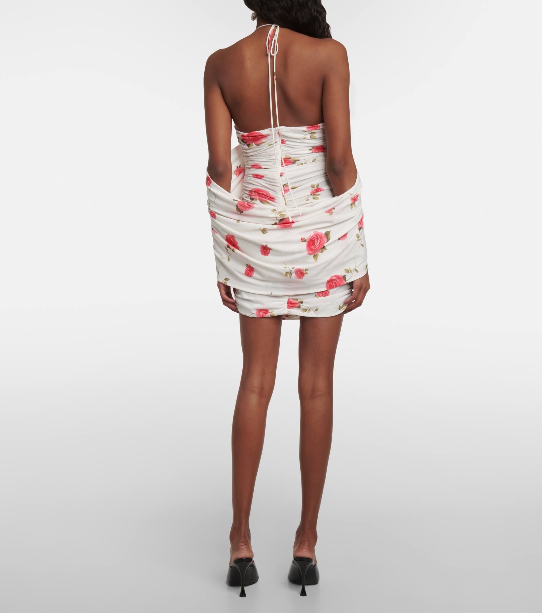 Halterneck ruched minidress - 3