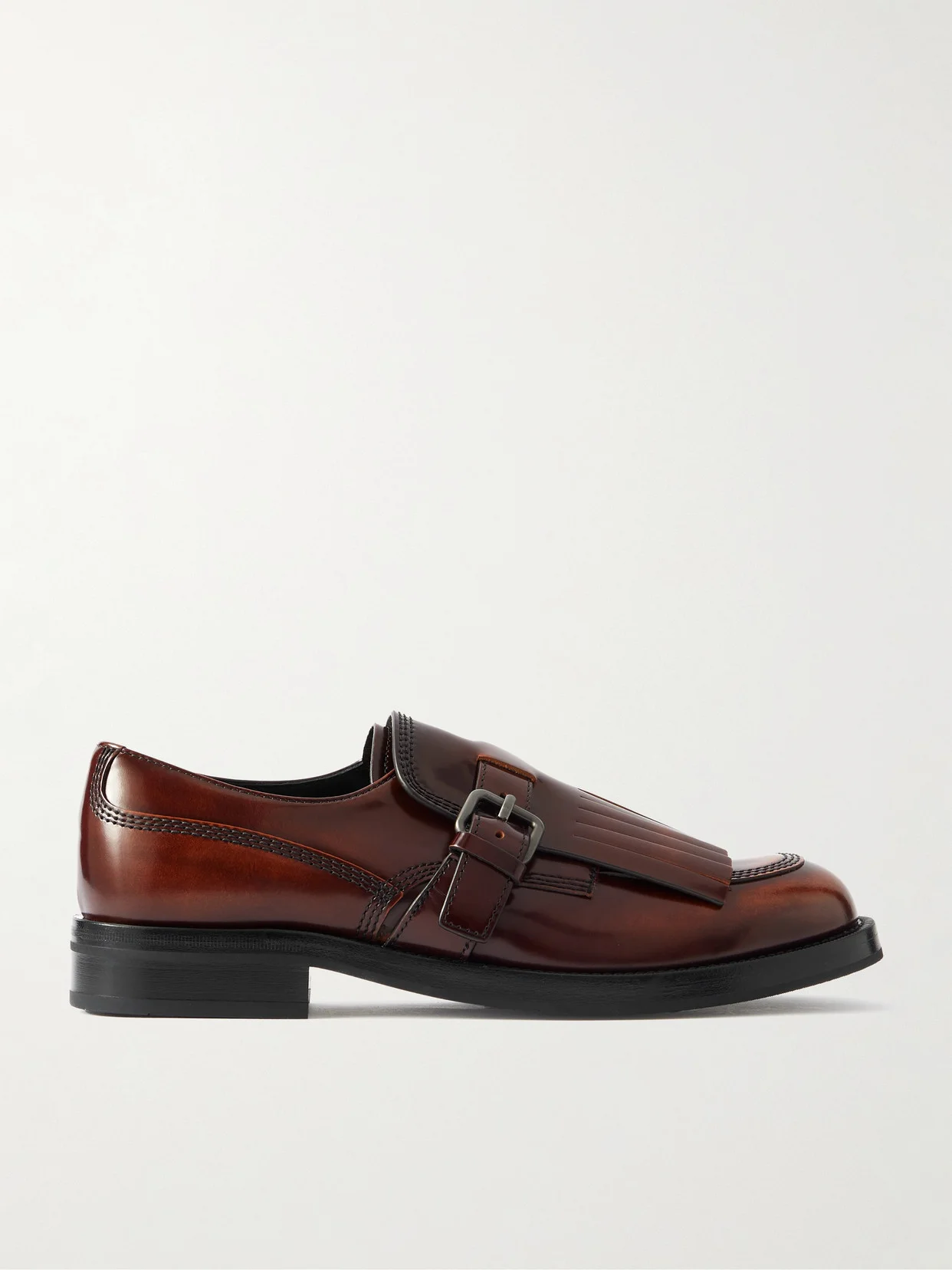 Piper Fringed Glossed-leather Brogues - 1