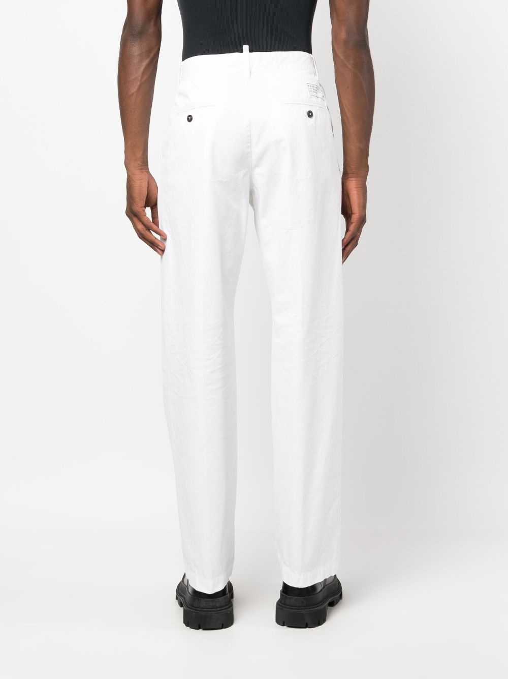 logo-print straight-leg trousers - 4