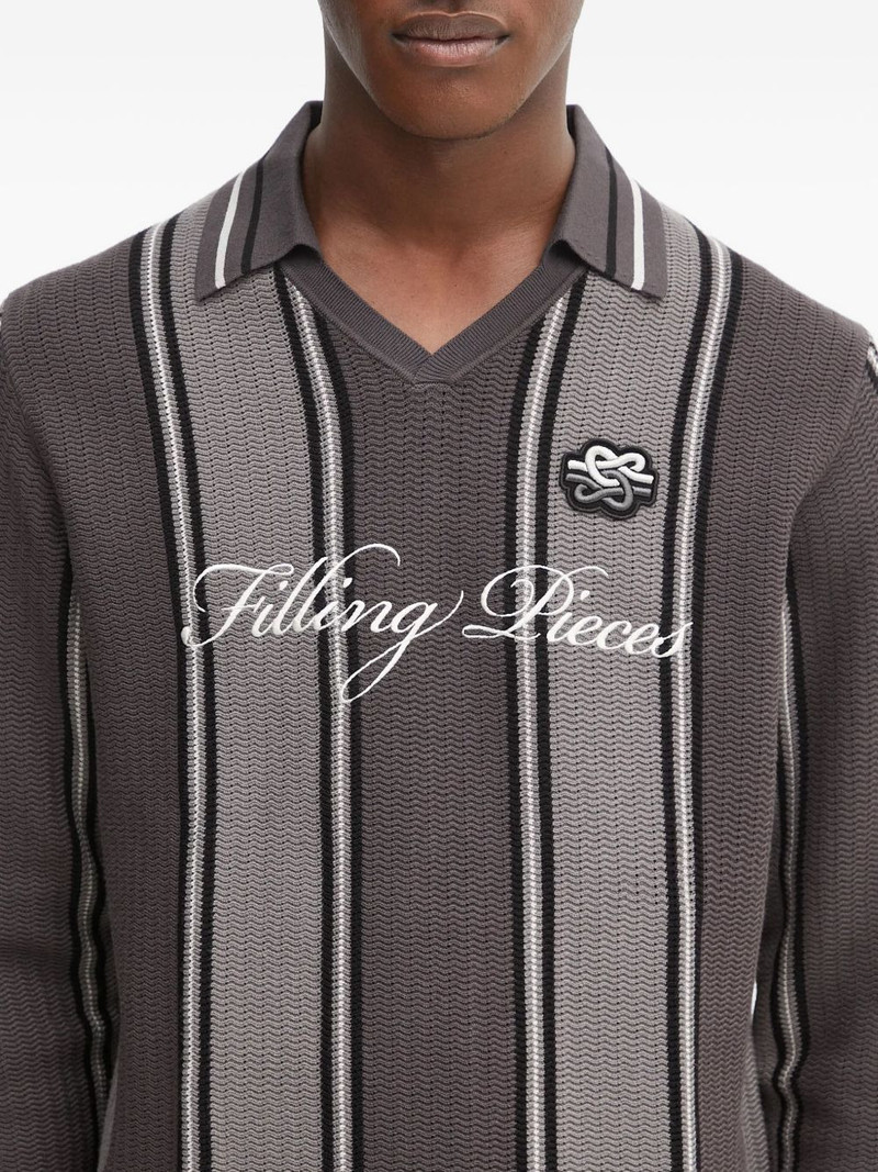 striped v-neck sweater 4