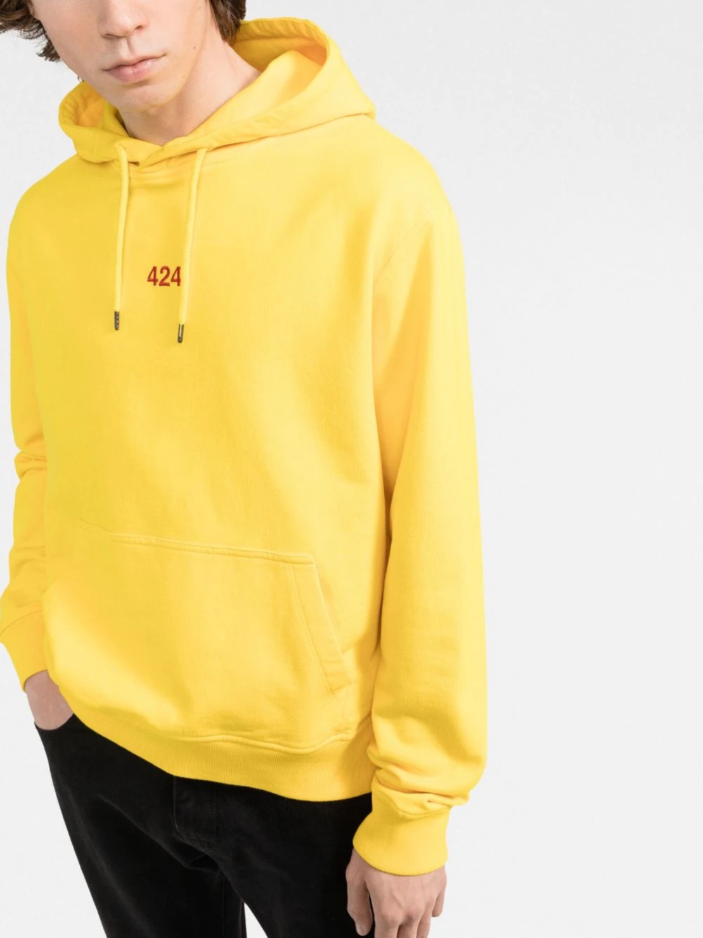 logo-embroidered hoodie - 3